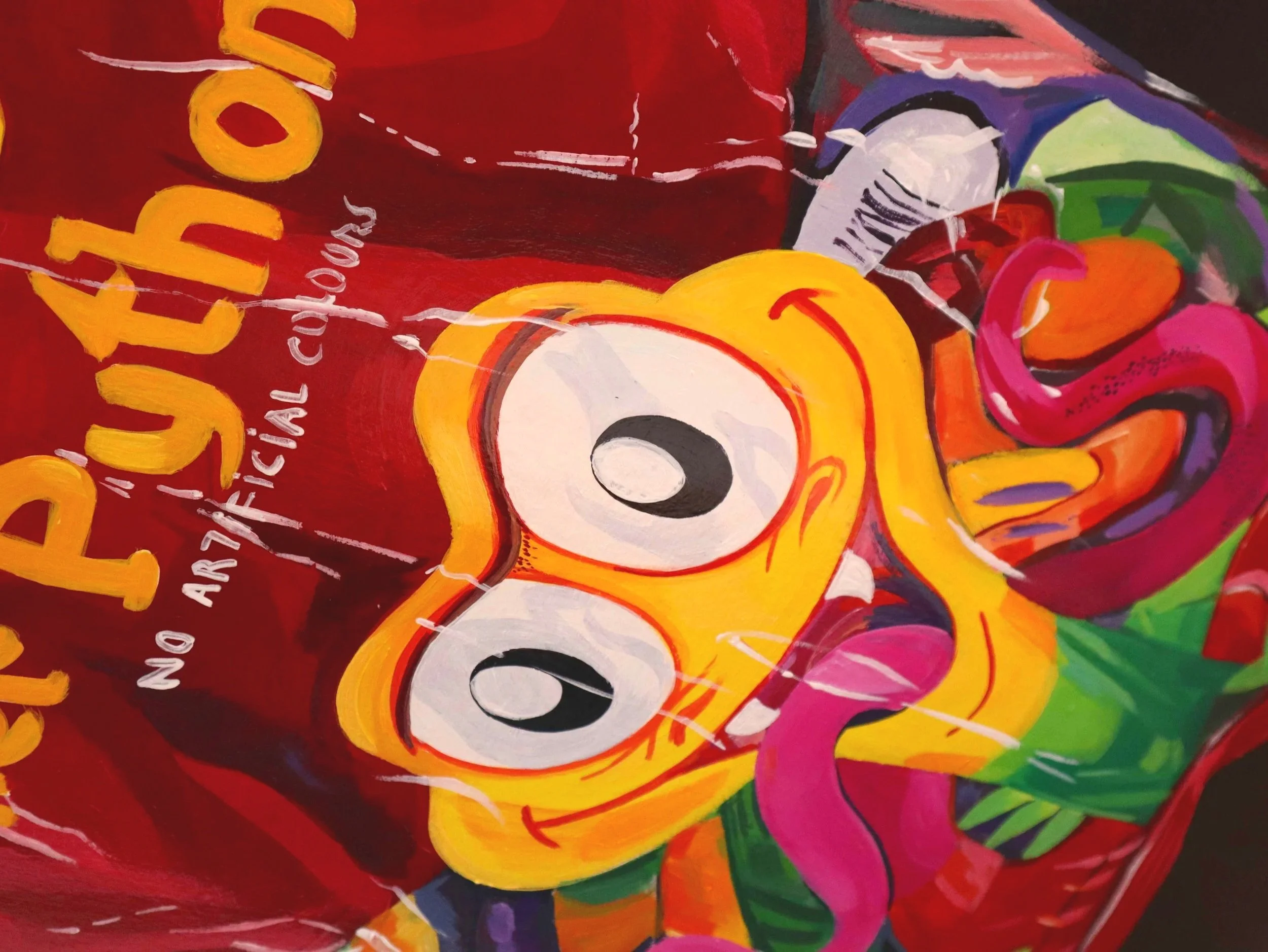 Allens Killer Python lolly painting