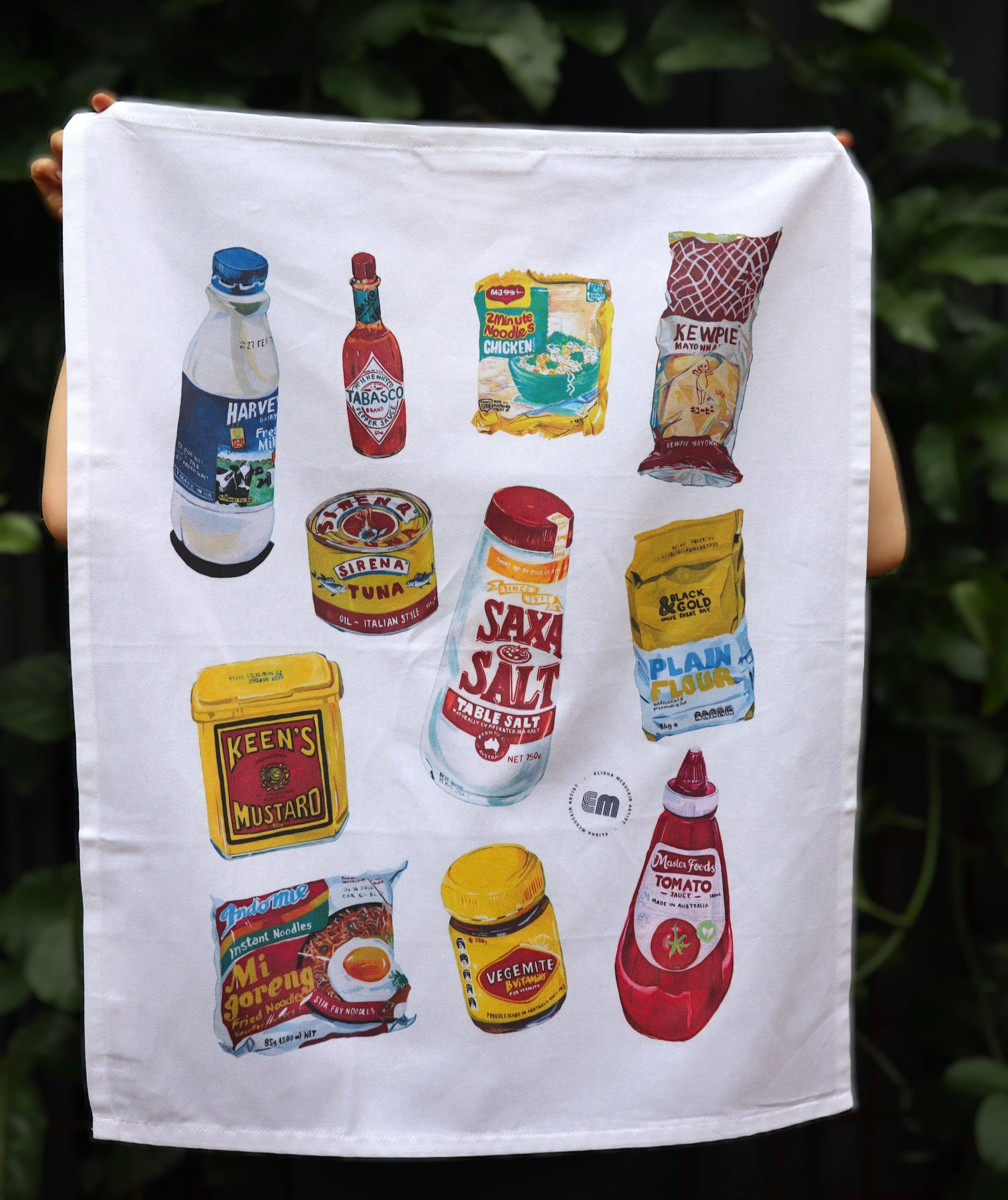 organic cotton tea towel kitchen pantry decor