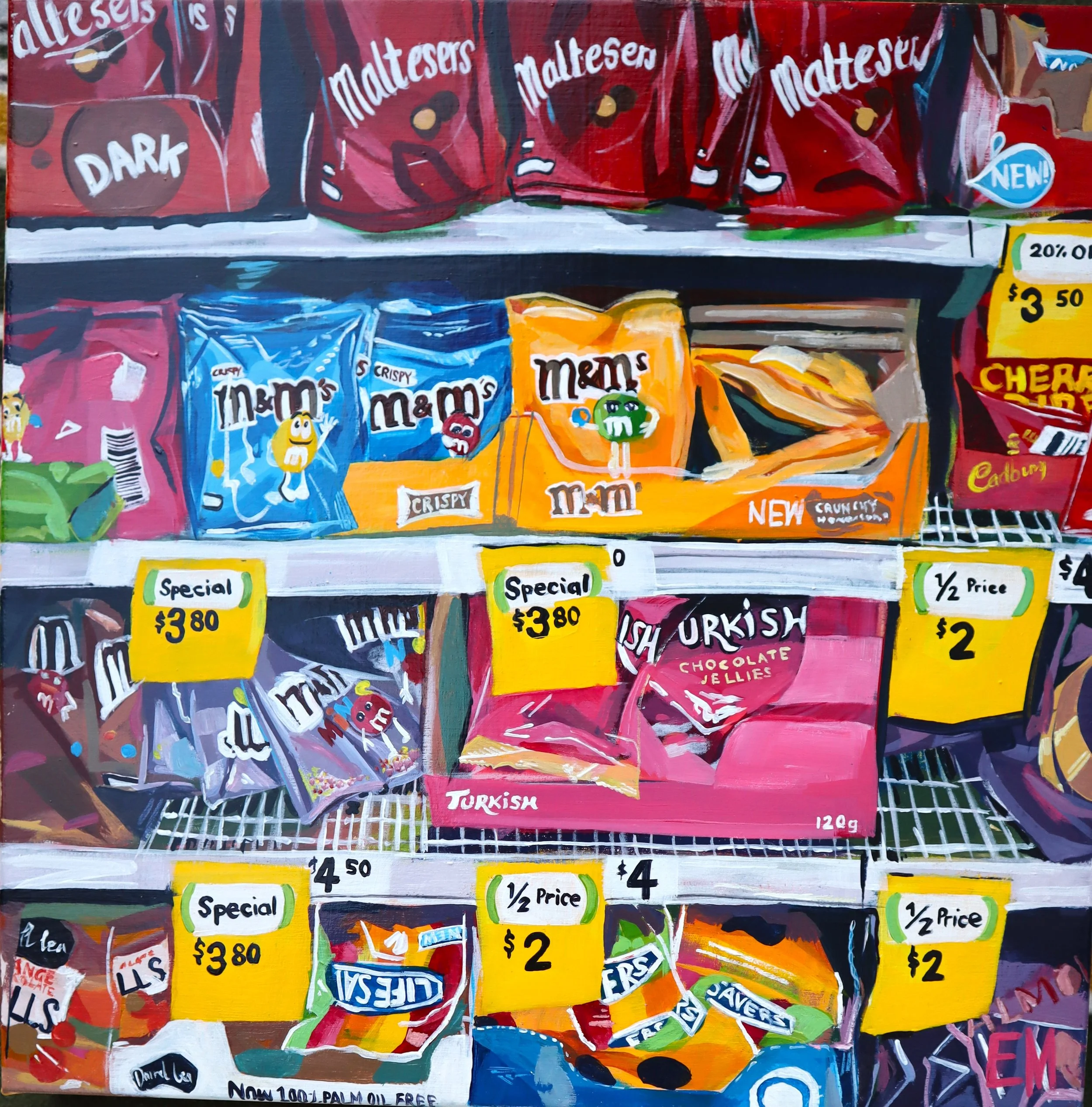 Art Print supermarket lolly aisle