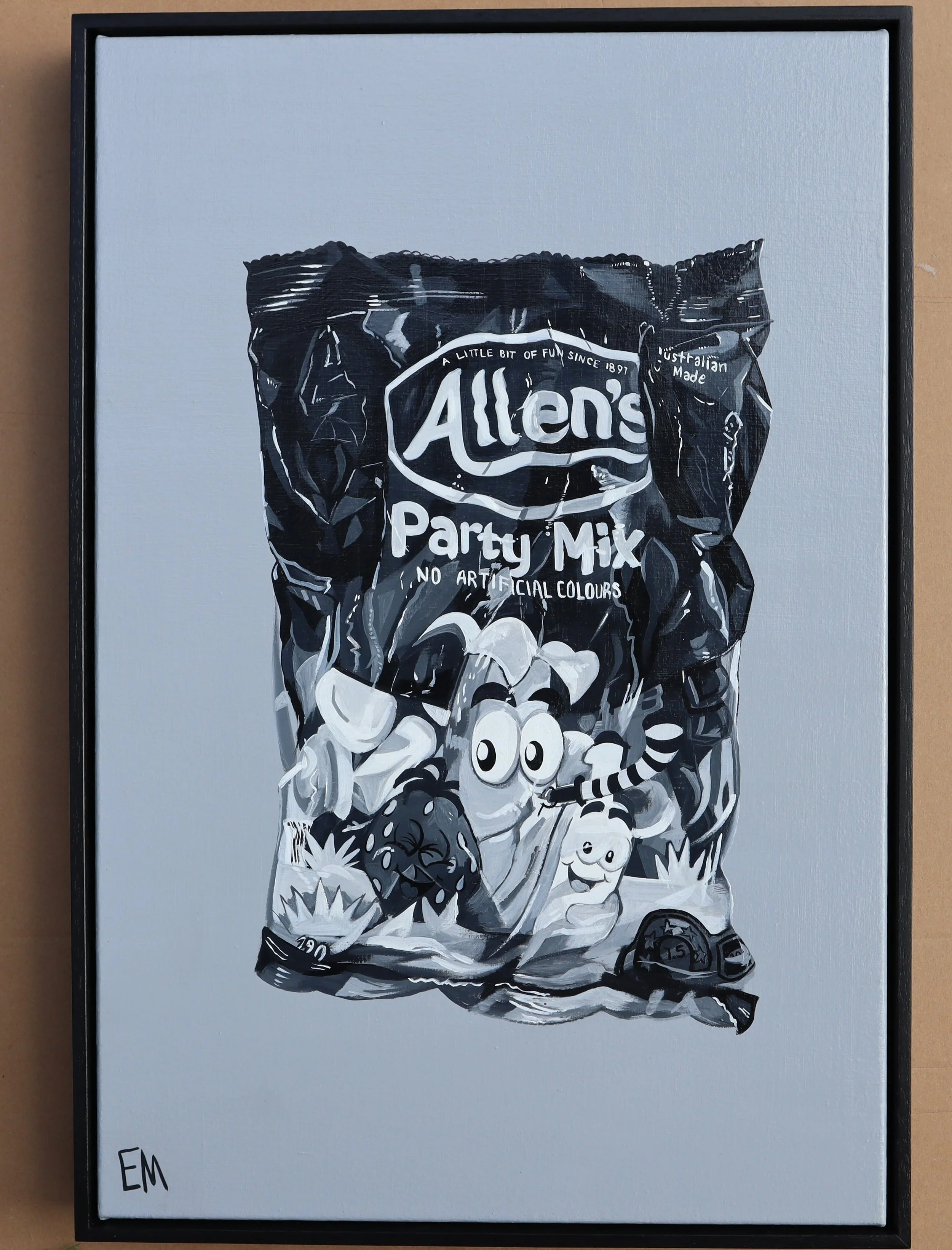 Allens Party Mix Art black and white
