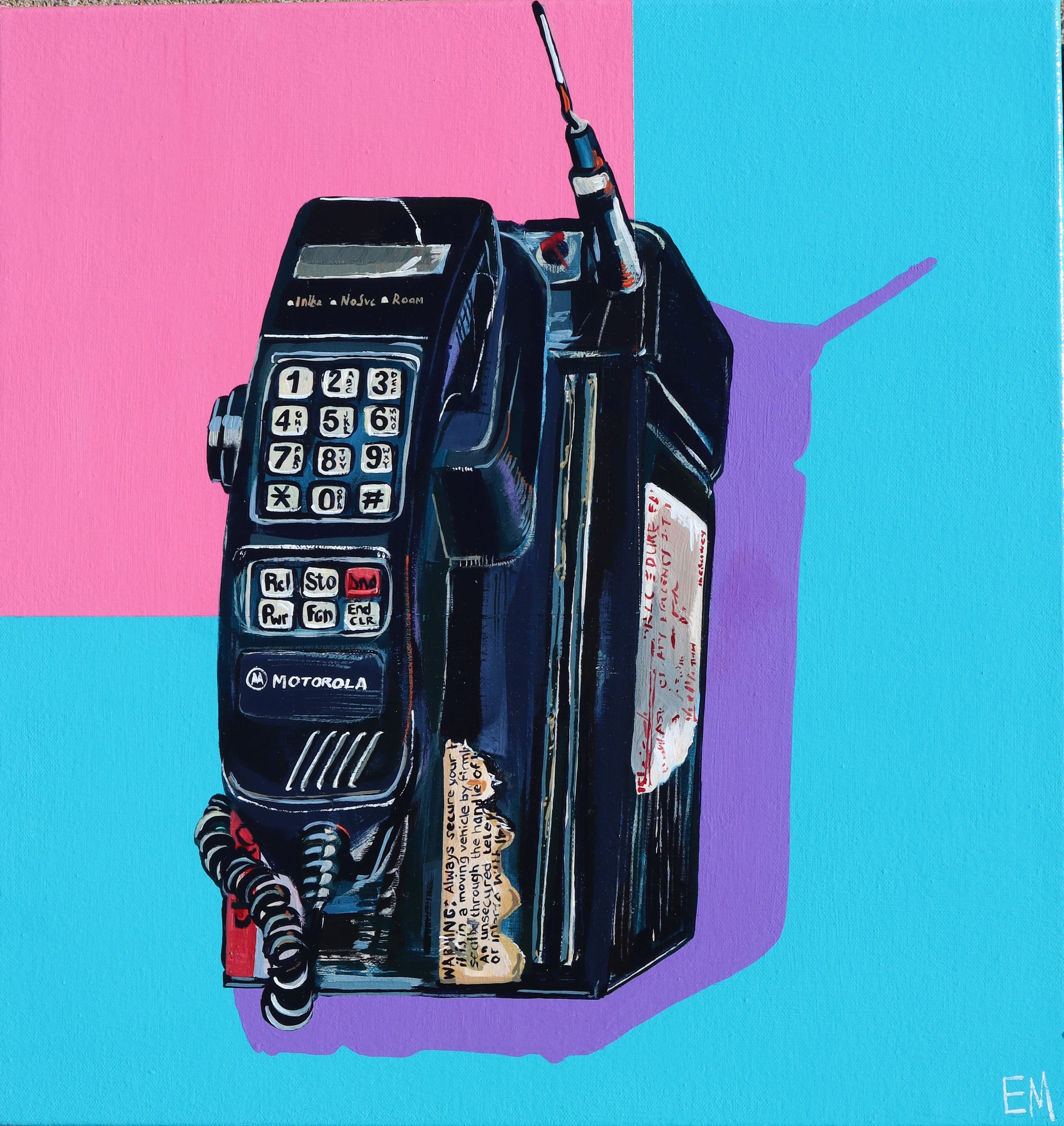 Vintage Motorolla Phone painting