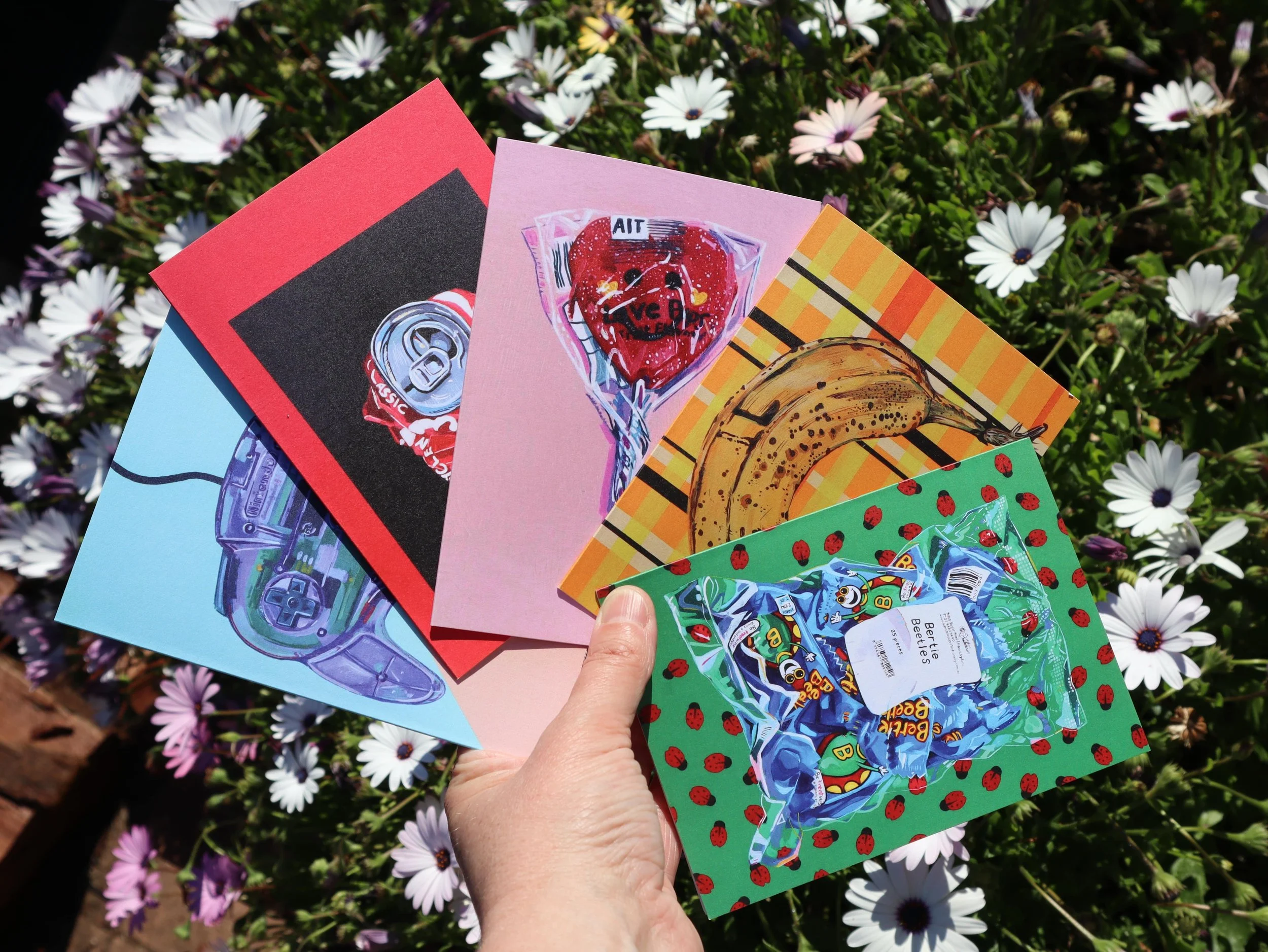 Collectable Art Gift Cards lollipop and bertie beetle