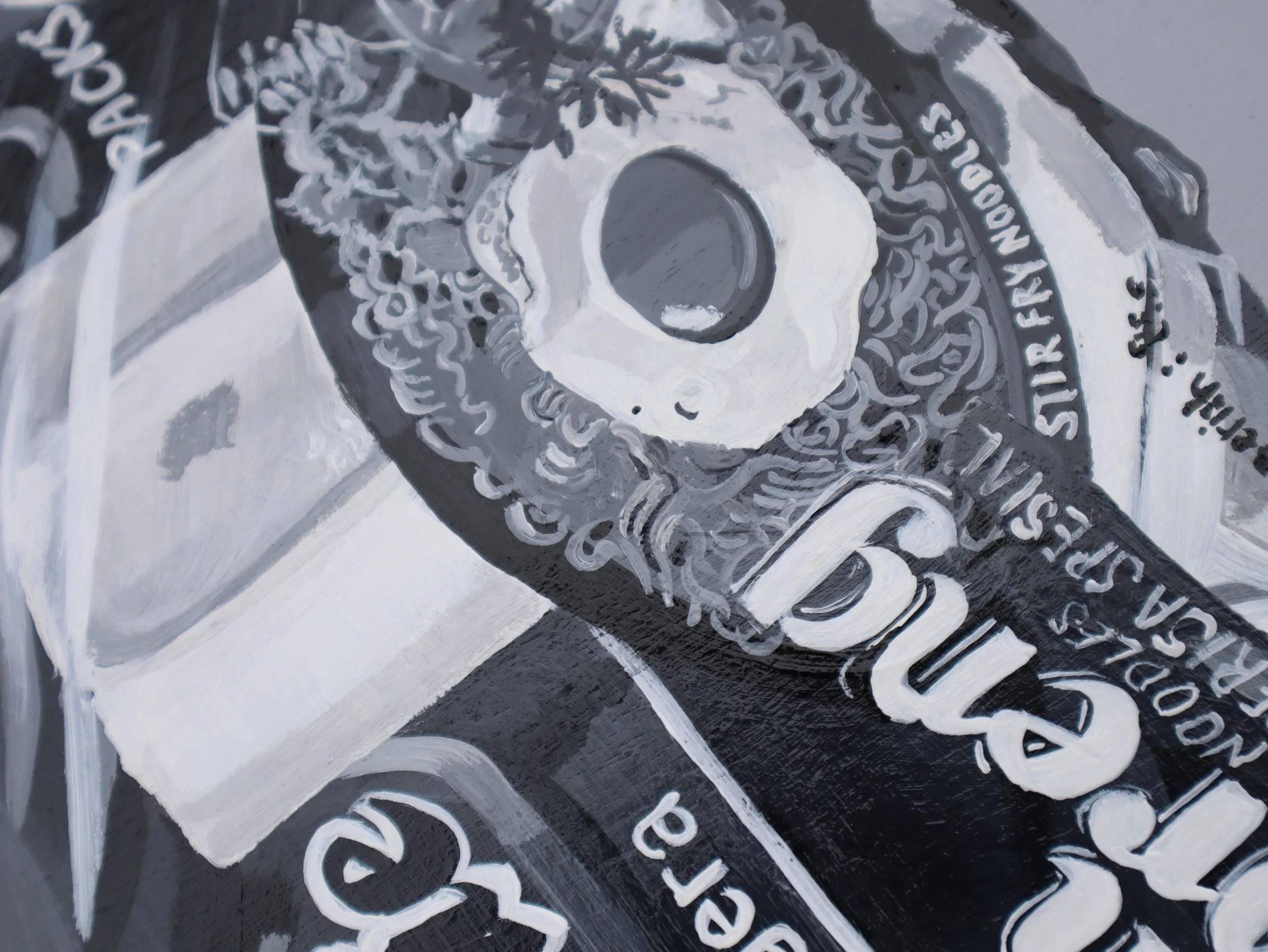 How To Eat Noodles Elisha McGuckin detail of painted noodles and egg