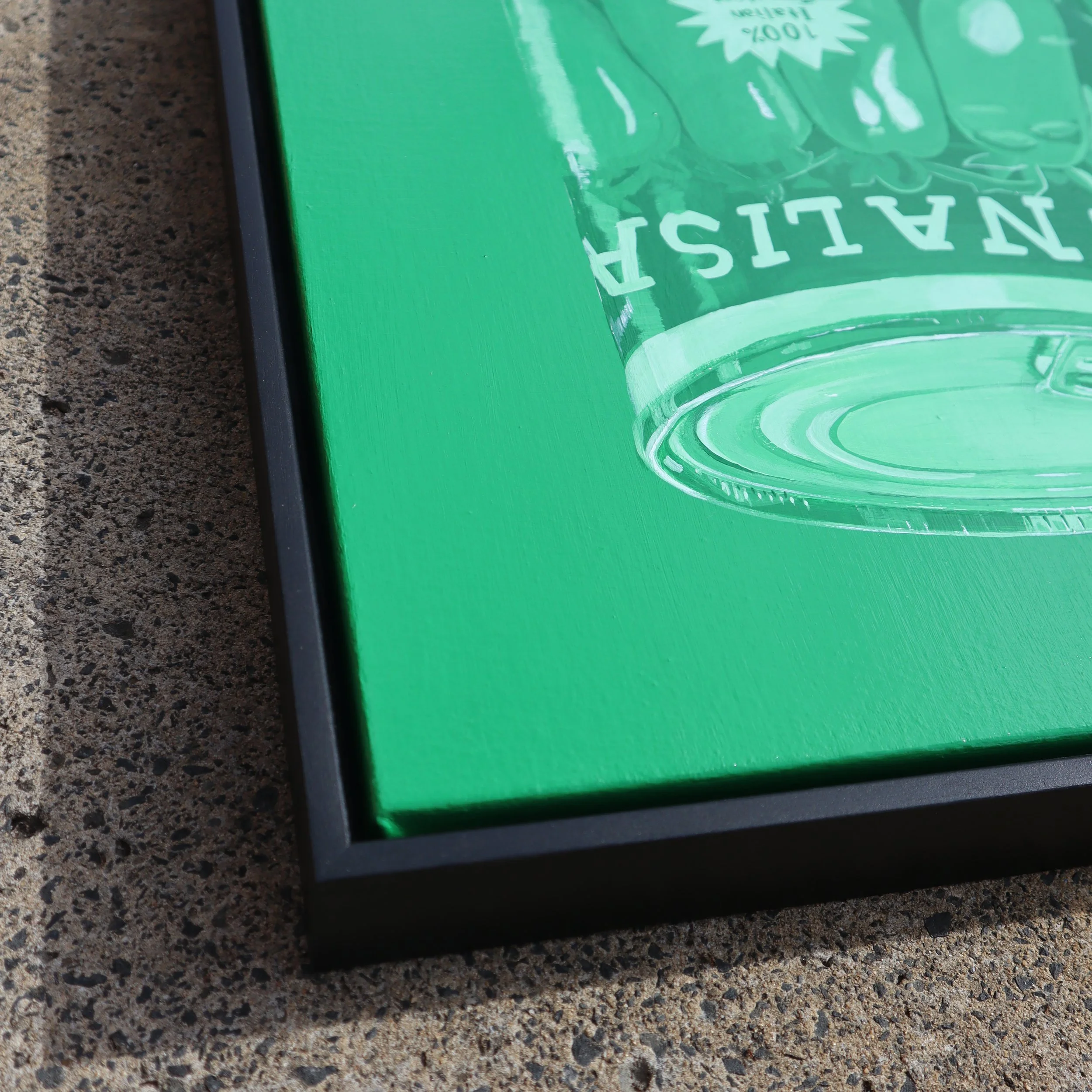 Green Tomatoes Elisha McGuckin detail black framed green art