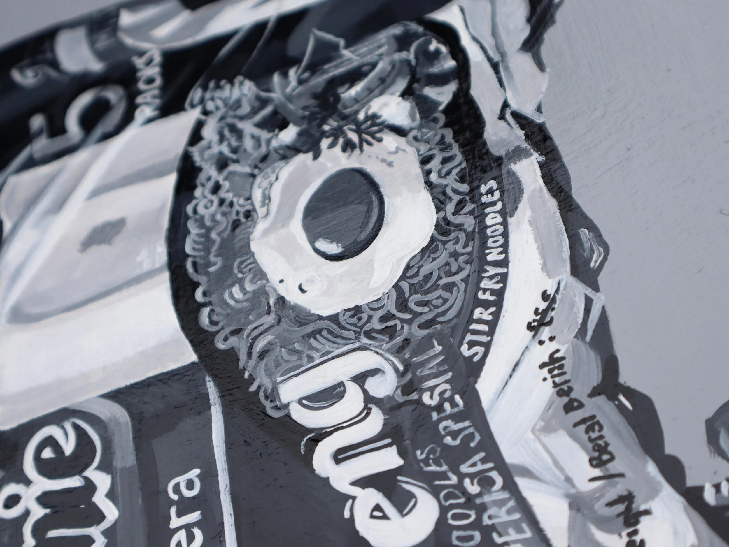 Detail Of Still Life Grey Noodles