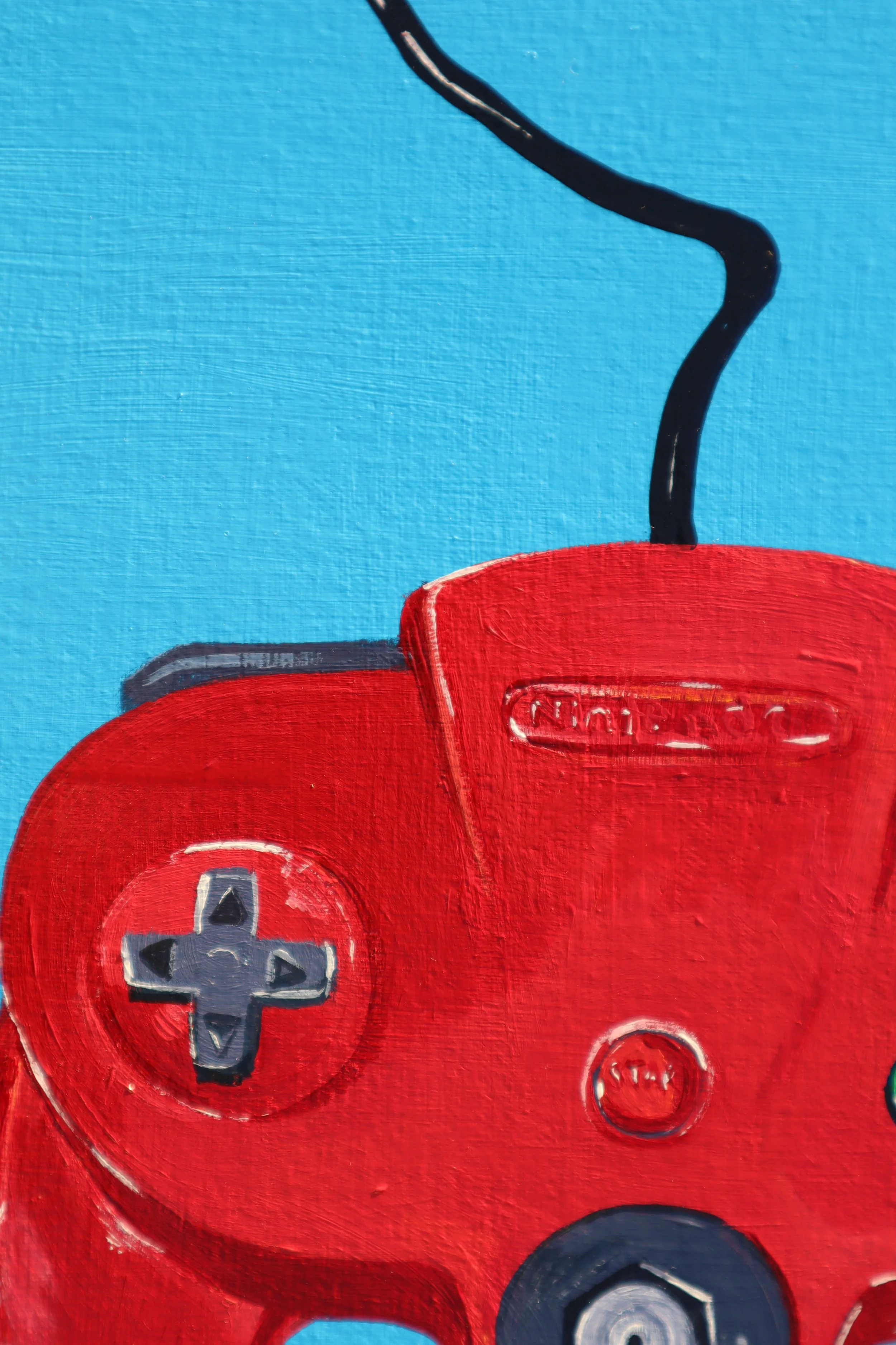 Smooth painting red and blue art