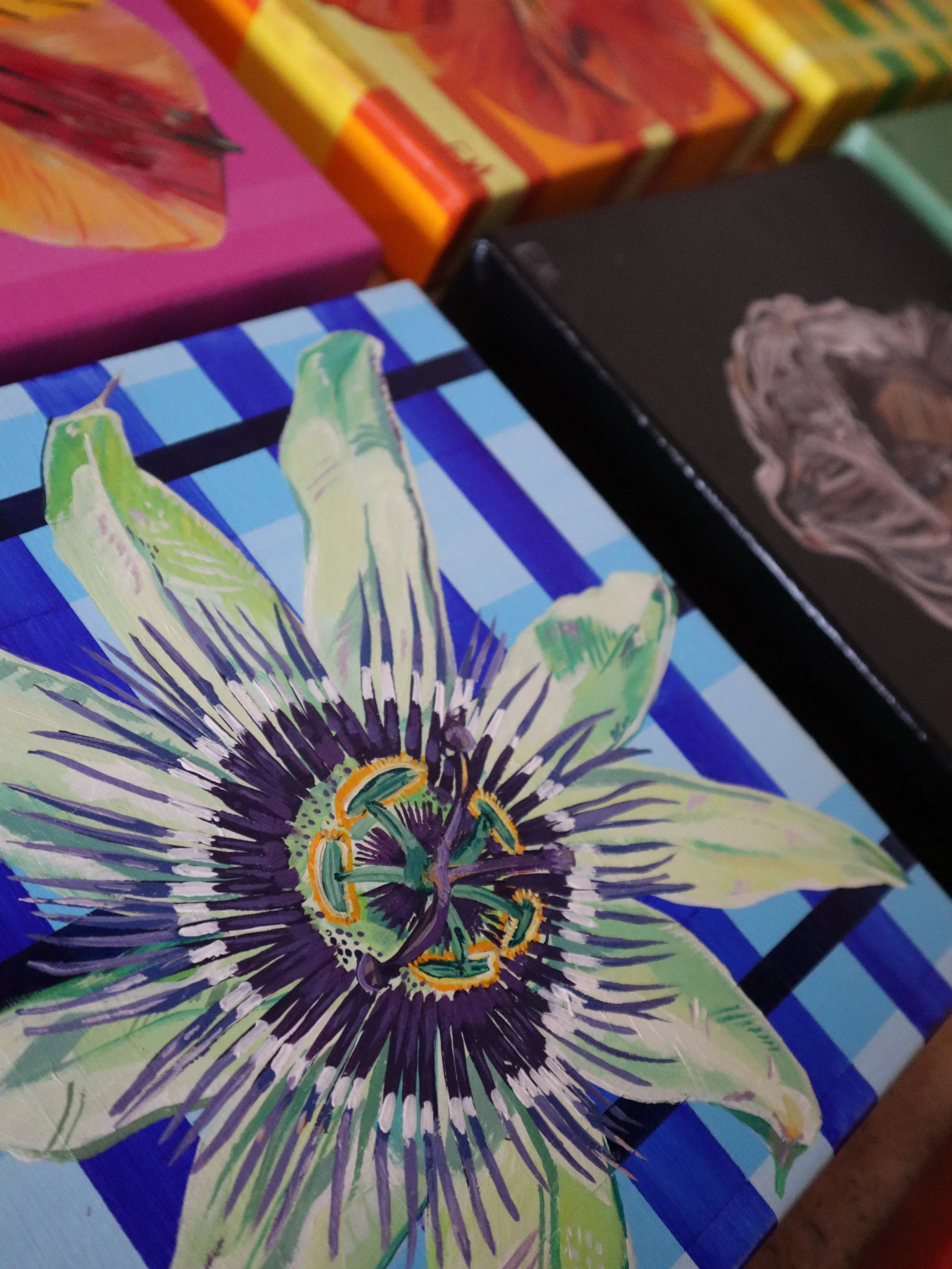 Bright Flower Painting Original Artwork