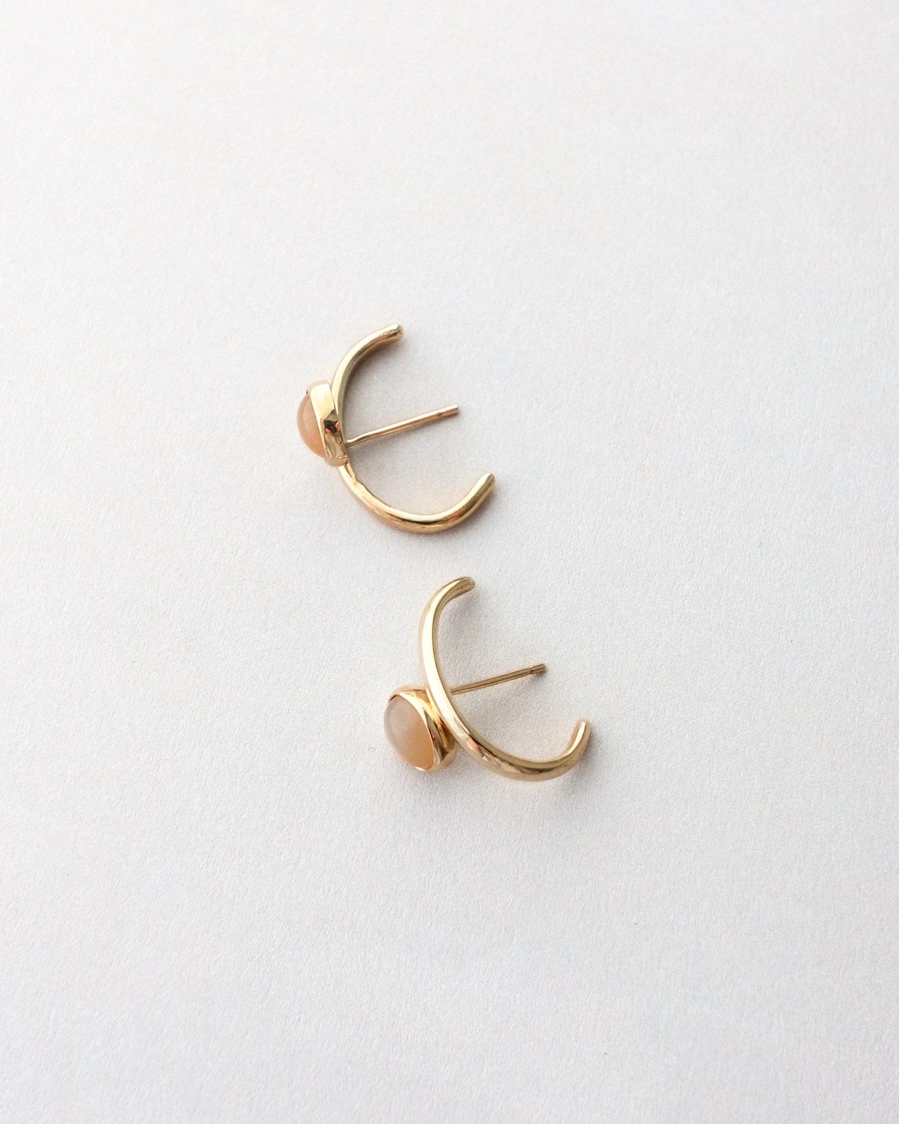 ESME PEACH MOONSTONE EARRINGS