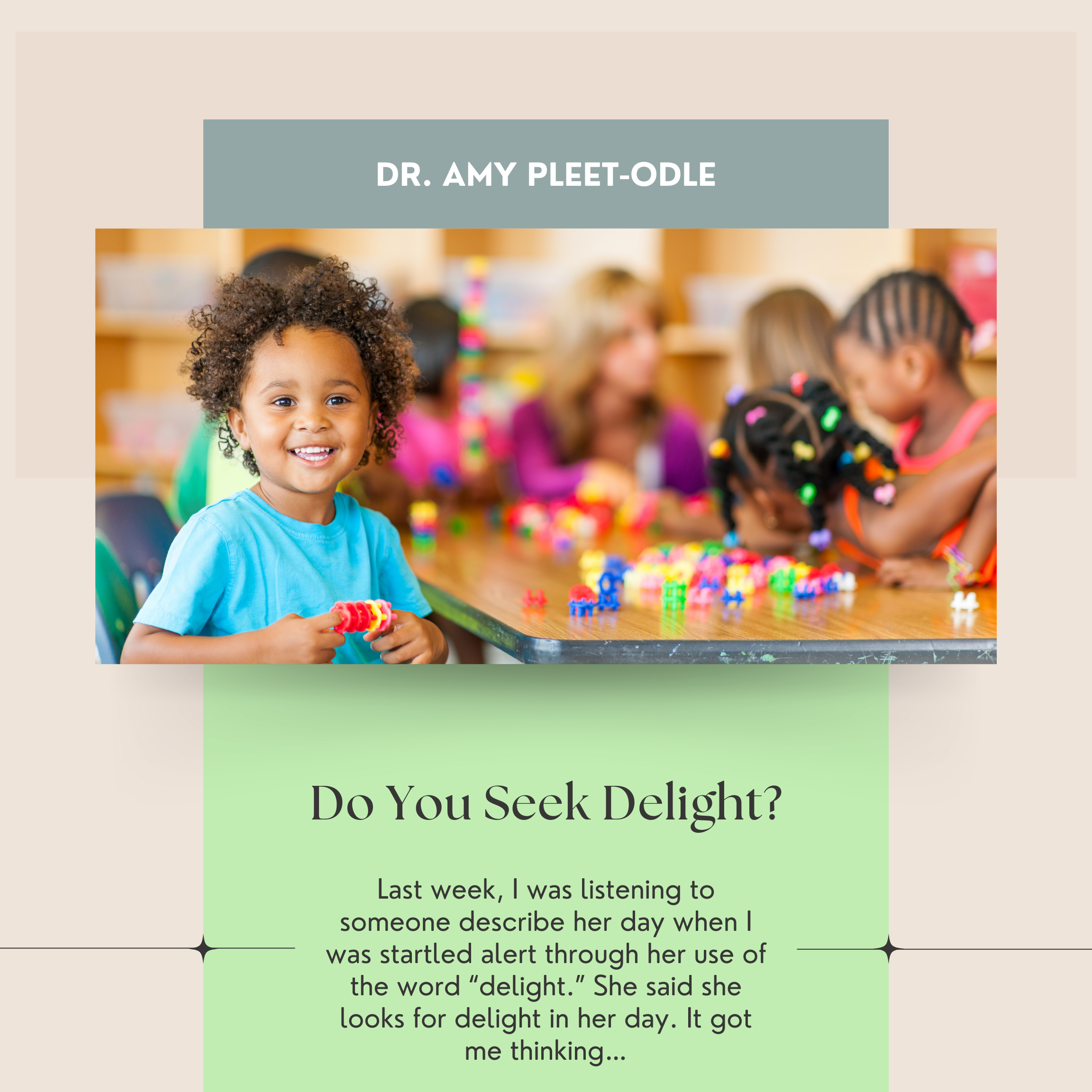 Do You Seek Delight?