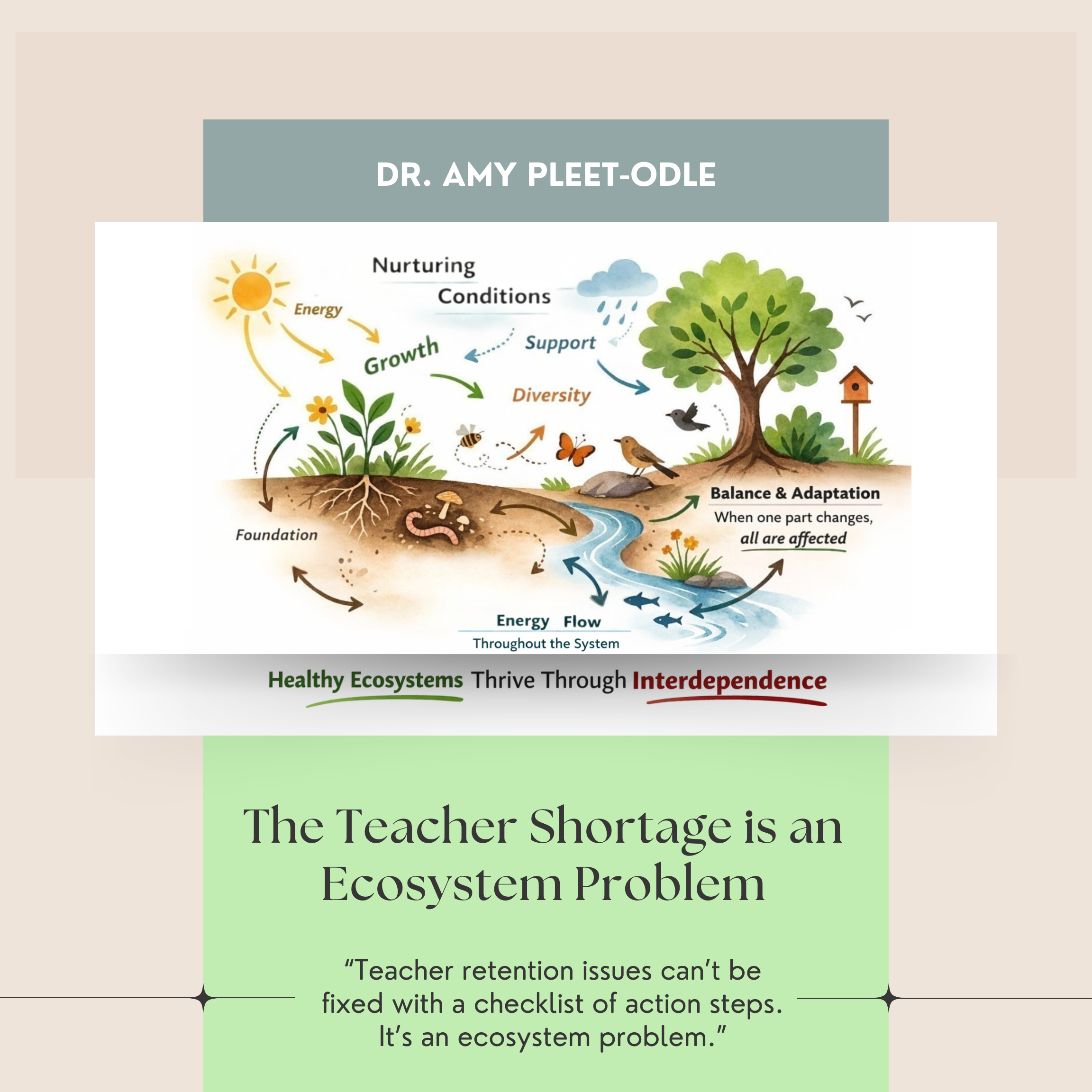 The Teacher Shortage is an Ecosystem Problem