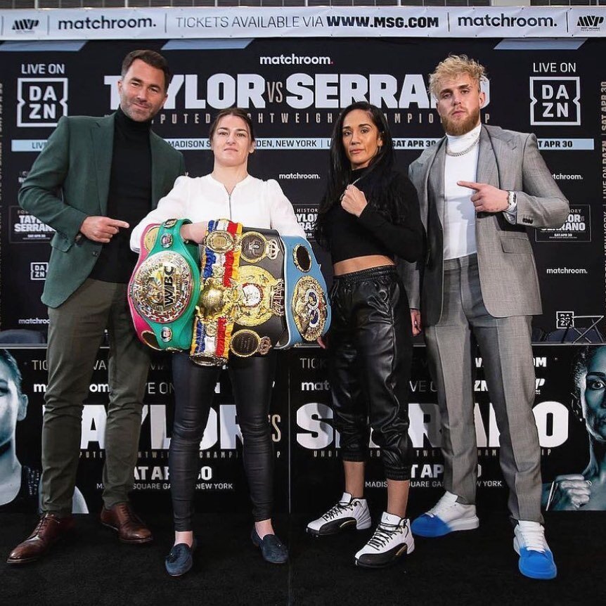 Let&rsquo;s go champ @katie_t86 ☘️ 

#taylorserrano #history #matchroomboxing #jakepaul #eddiehearn #katietaylor #serrano #madisonsquaregarden #boxing #worldchampion