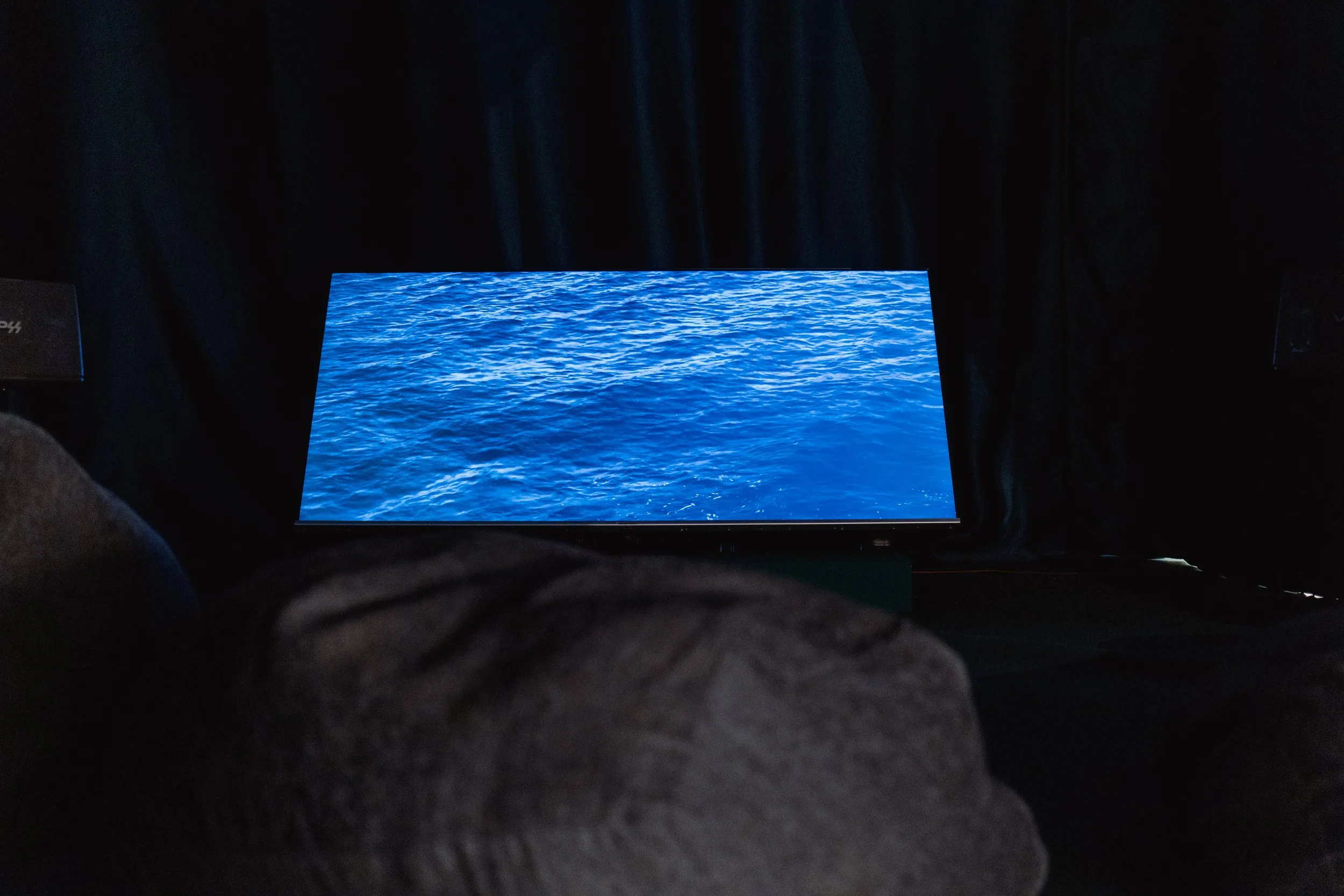 'A Song from across the Sea', Nina Mangalanayagam with Marie Bergqvist and the Transnational Adoptee Choir: The Whale, single channel video with 4-channel sound, 2026, Installation view, Image courtesy Colomboscope, Photo credits Sanjaya Mendis