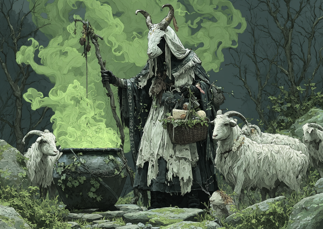 whimsical_fae_Galician_meiga_witch_in_moss-covered_goat_stone_2efa3fa5-8106-43a6-b6c3-682ee39da097_2.png