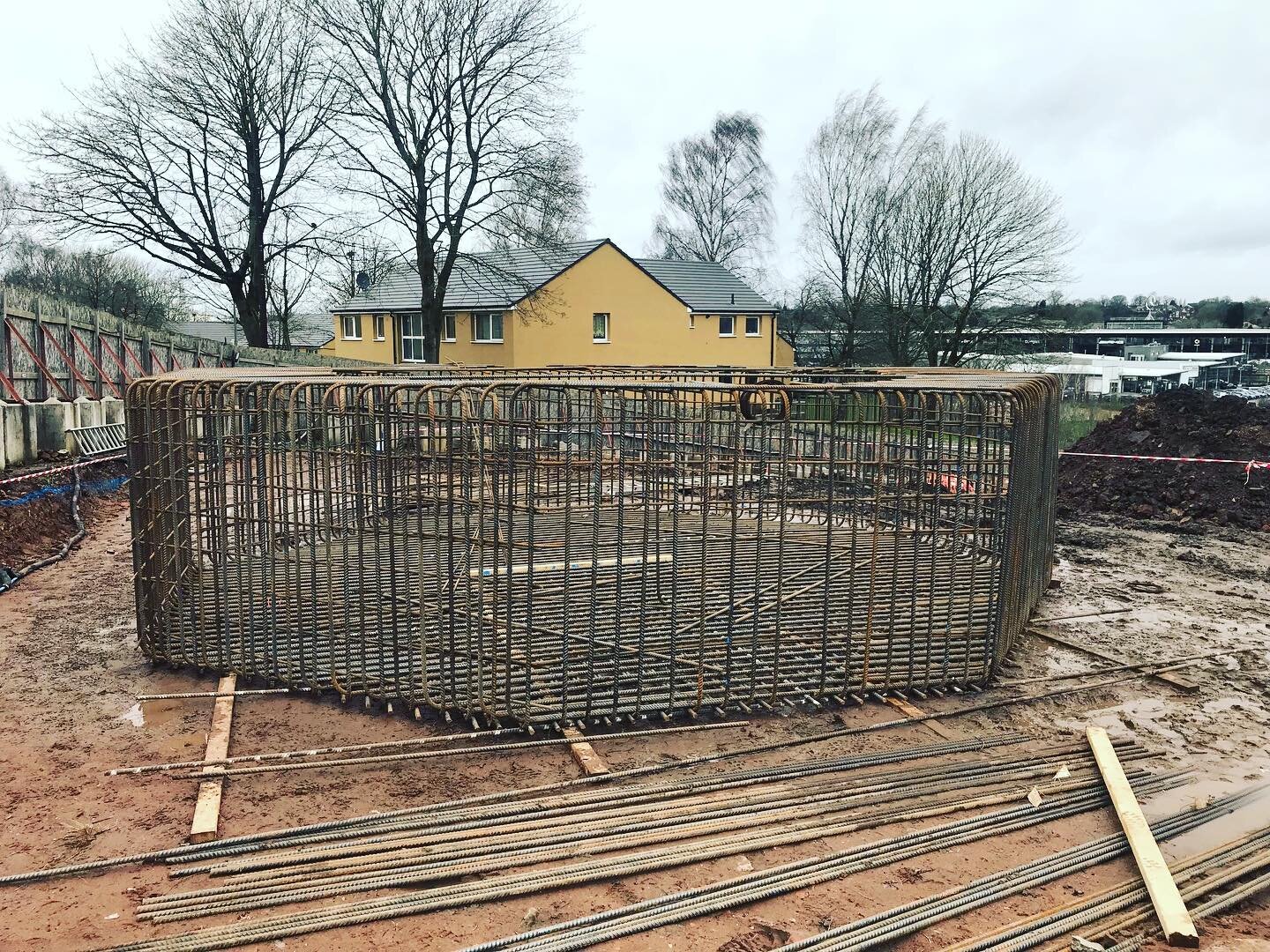 The 7.5m wide reinforcement for the tower crane base at our site in Stockport, TERM&rsquo;s first major project. This will support a 35m tall crane to facilitate to construction of the first two residential blocks on the site, and will be lifted into