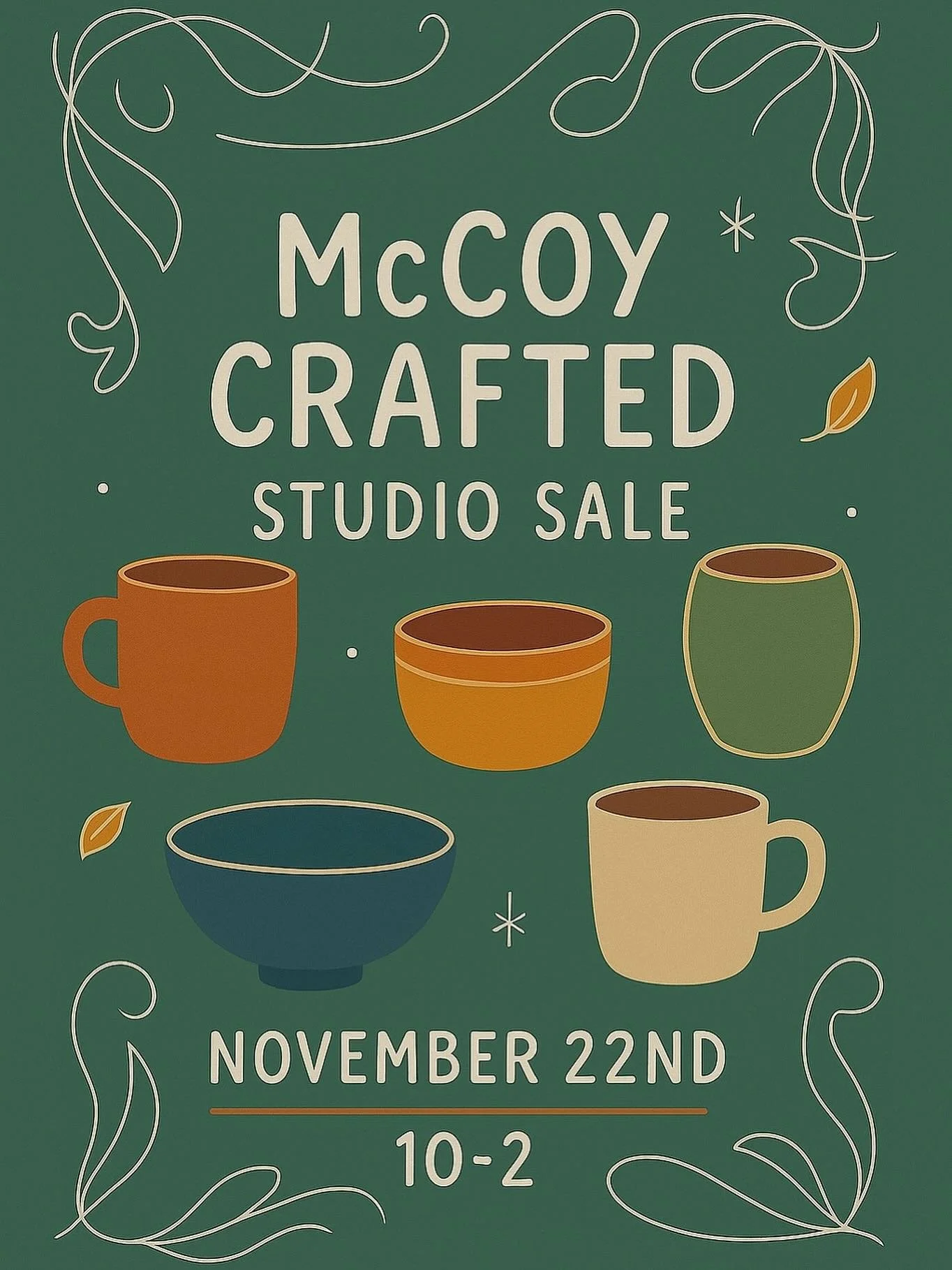 Mark your calendars! 
Come see where the magic is made- get stocked up for Christmas and all your gifting needs! Stay tuned for more details in the next couple weeks :)