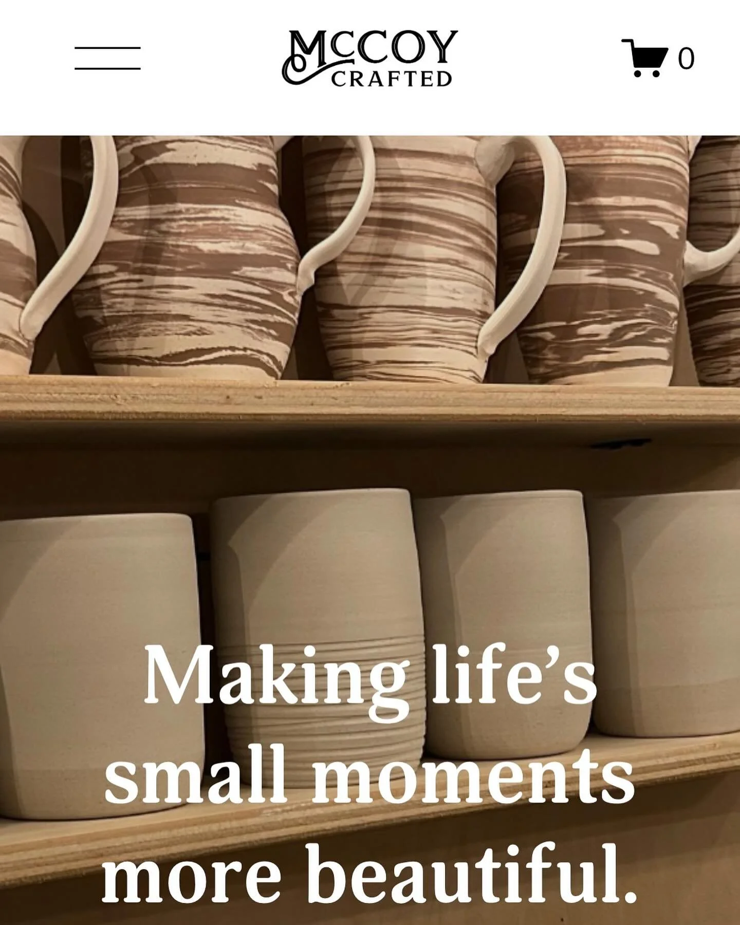 The website is officially up and running!! We&rsquo;re set to post our sale tomorrow (2/10) at 8 pm! Lots of mugs, cups, spoon rests, bowls, etc. Super excited for everyone to see it :) shipping and local pickup will be available!
The link is in my b