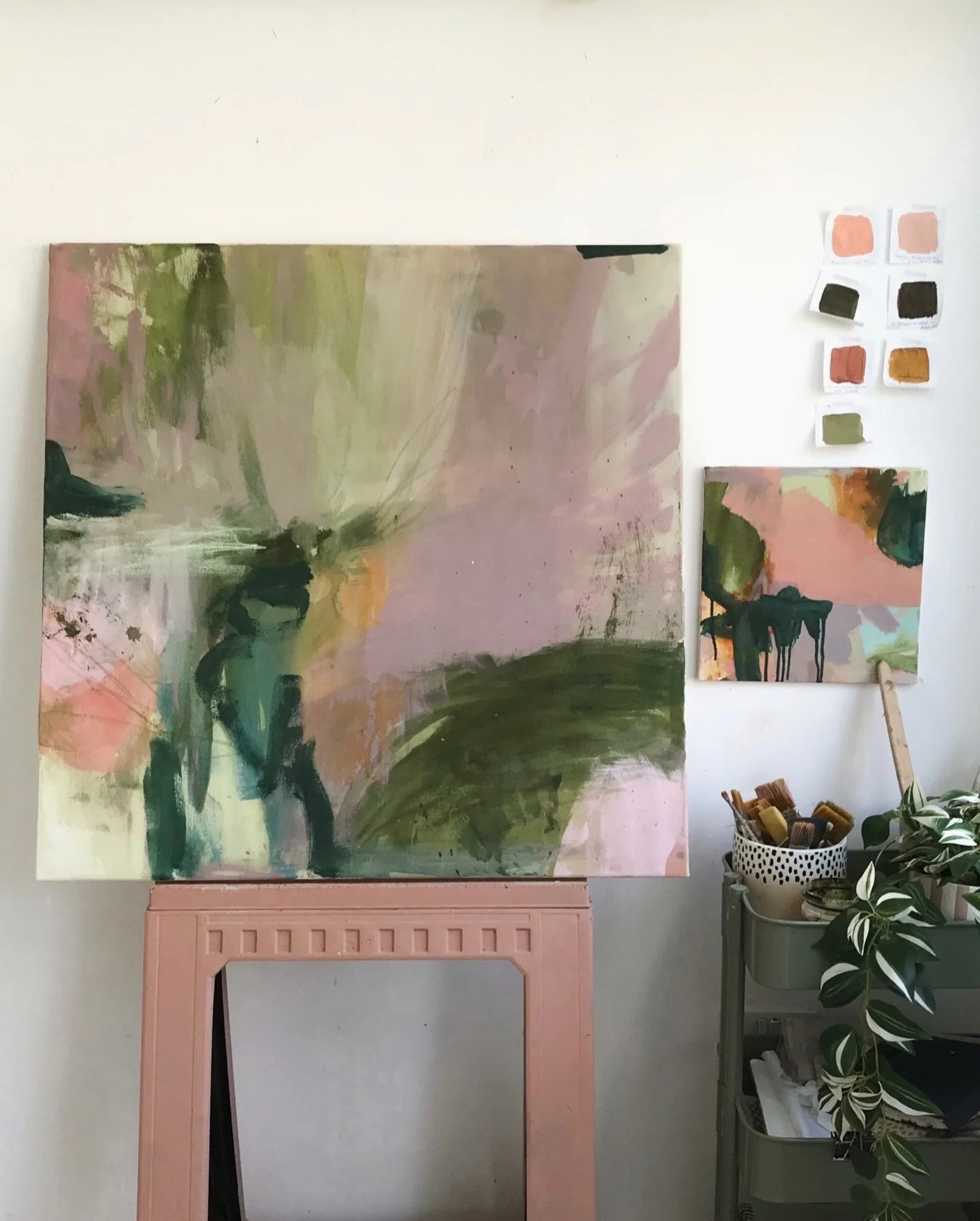 On the easel currently or should I say trestle?