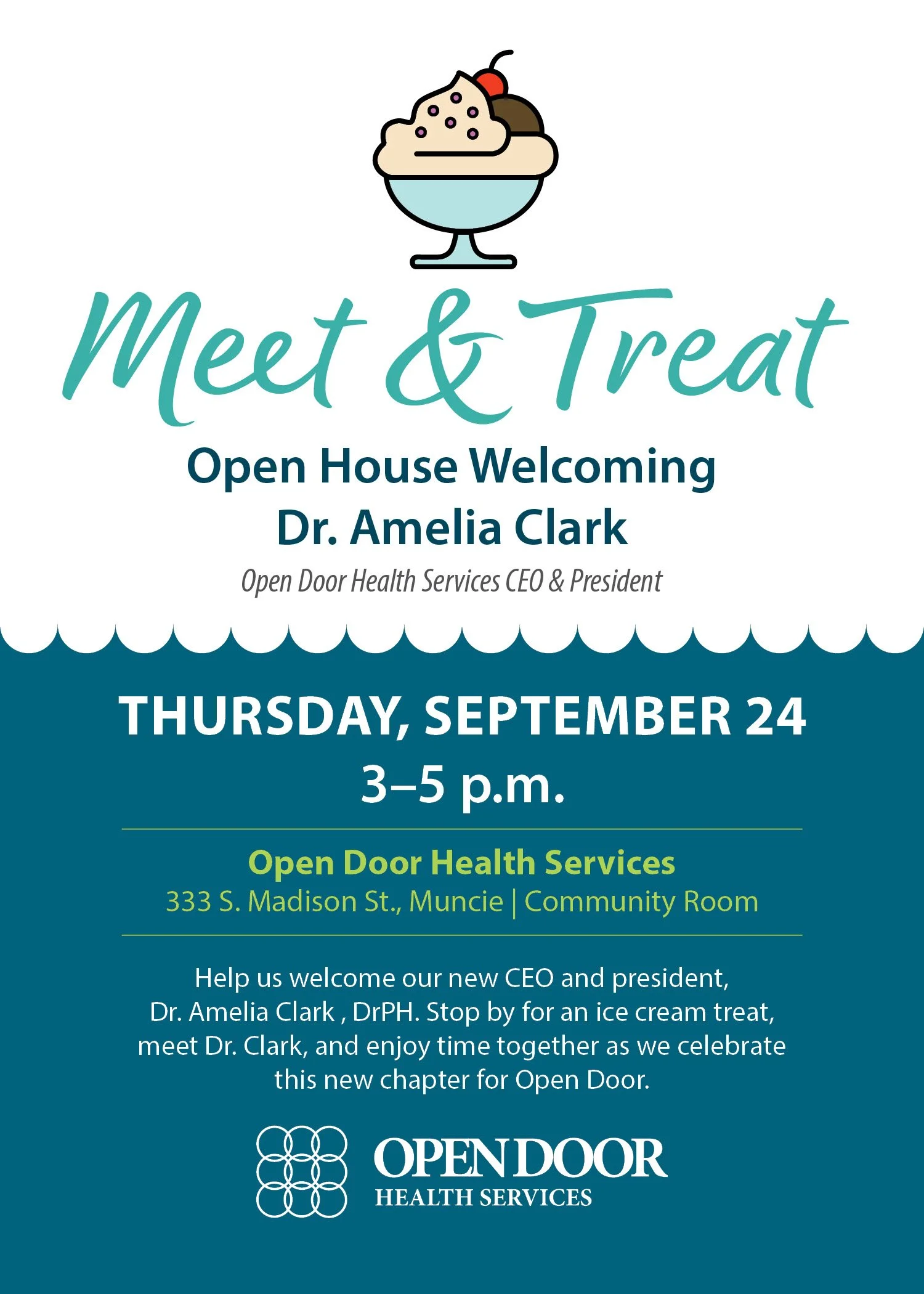 Meet & Treat Open House | Welcoming  Dr. Amelia Clark