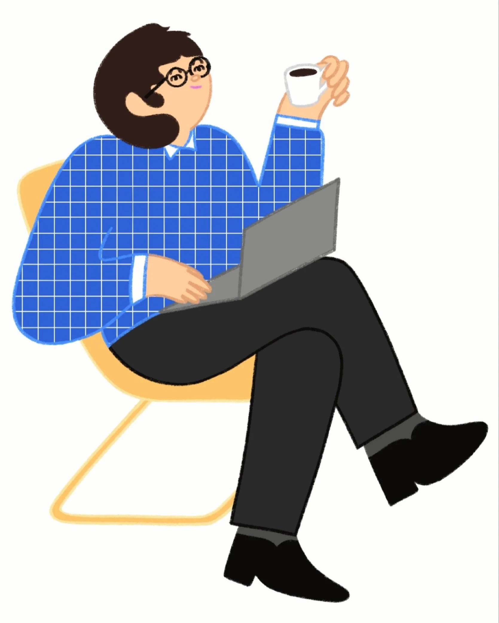 Little business guy for an upcoming project 👨🏻&zwj;💻

#illustrationartists #characterillustration