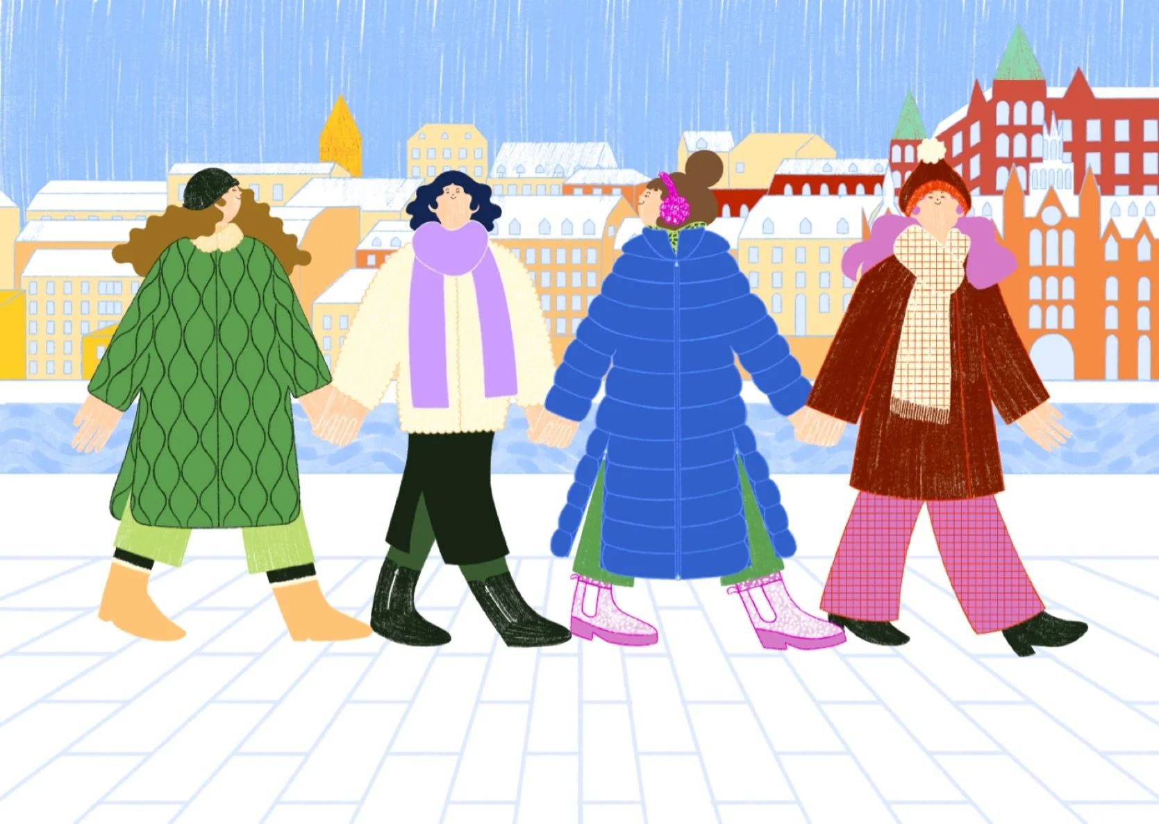 Fun winter days with friends 💖

#illustrationartists #characterillustration