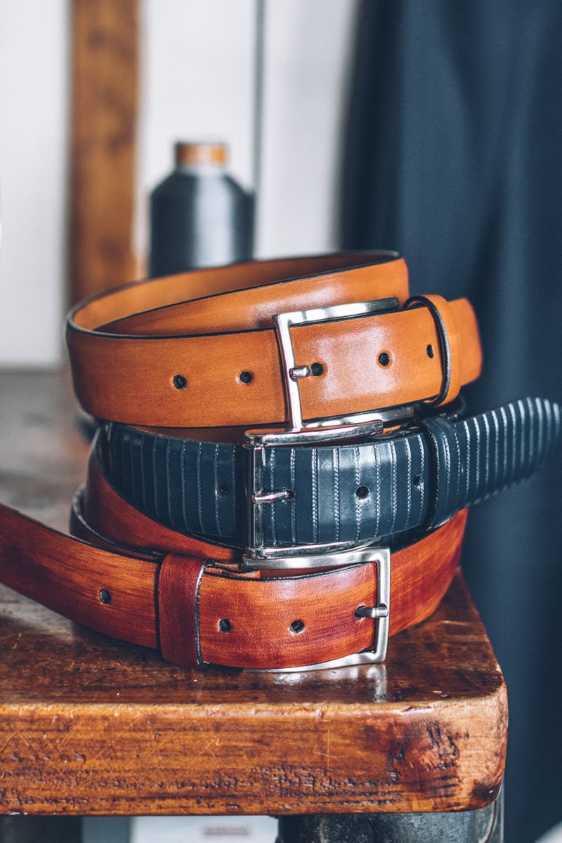 Hand-Dyed Leather Belts