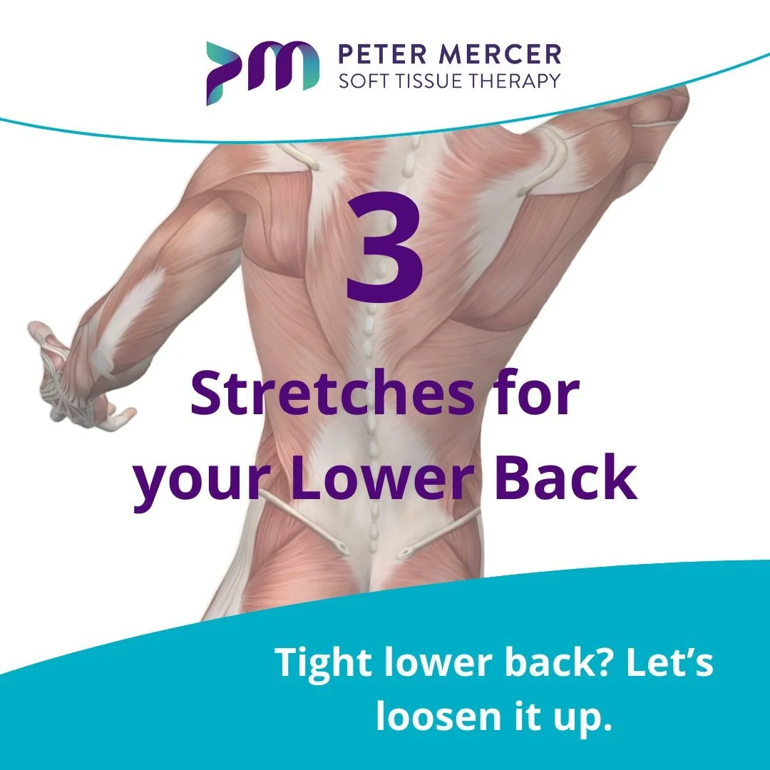 Tight lower back? Let&rsquo;s loosen it up.

Swipe through for 3 simple stretches to ease lower back tension, improve mobility, and help you move more comfortably.

Quick tip:
Move slowly and mindfully &mdash; you should feel a gentle stretch, never 
