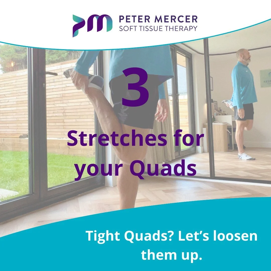 Tight quads? Let&rsquo;s loosen them up.

Swipe through for 3 simple stretches to help release tension in the front of your thighs, support knee and hip movement, and help you move more comfortably during training and everyday life.

Quick tip:
Keep 