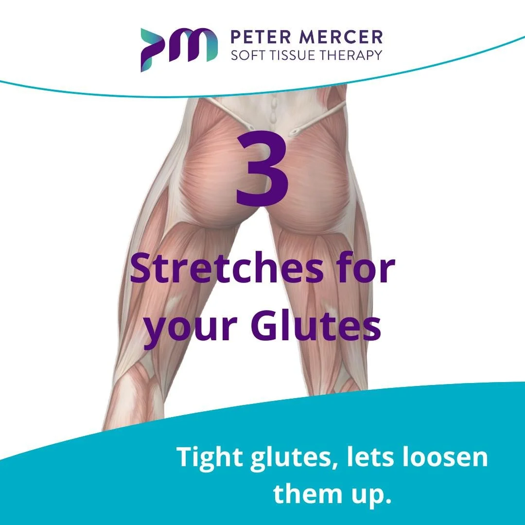 Tight glutes? Let&rsquo;s loosen them up.

Swipe through for 3 simple stretches to release tension in your glutes and hips, improve movement, and feel more comfortable sitting, walking, or running.

Quick tip:
Move slowly and gently &mdash; you shoul