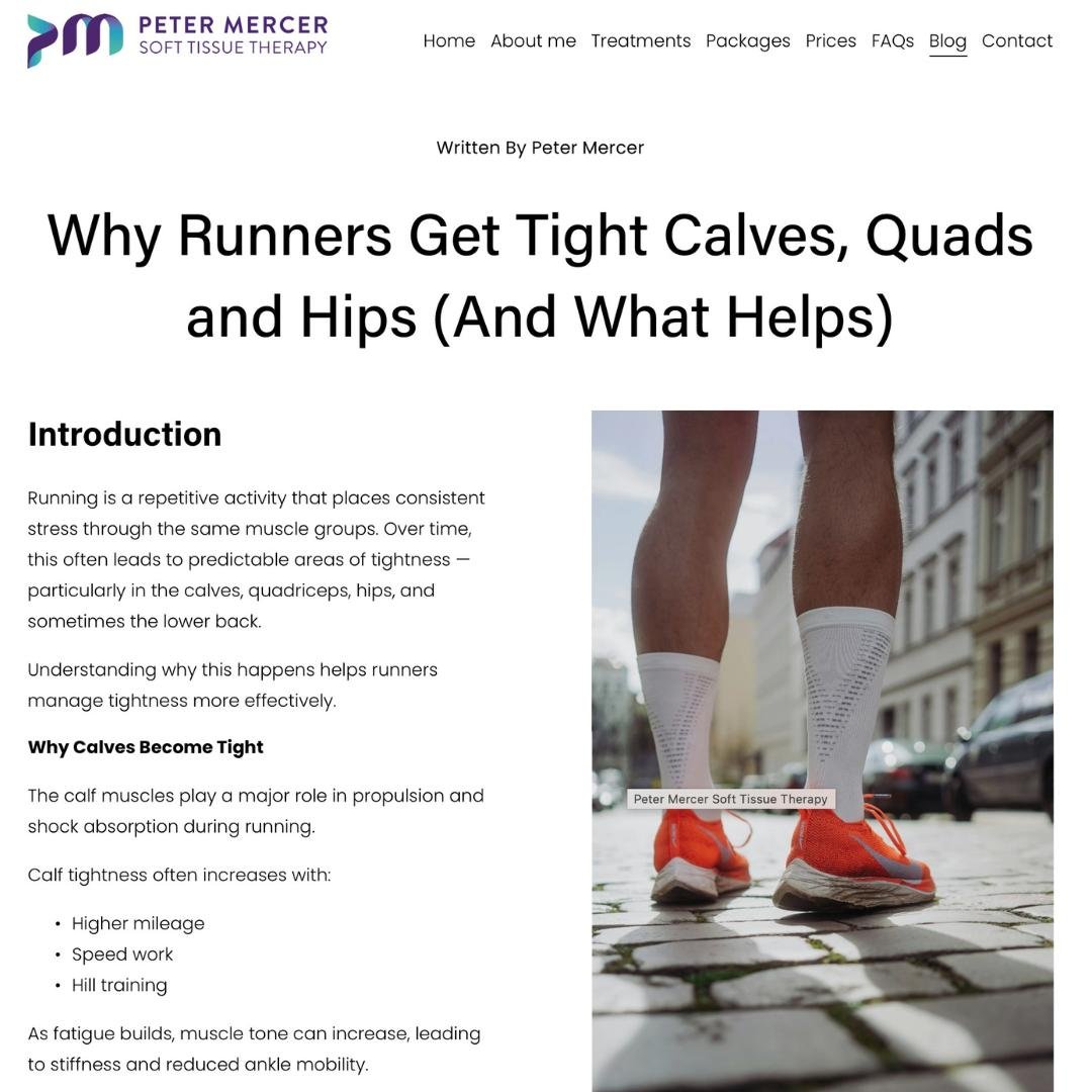Tight calves, quads, or hips after running? 🏃&zwj;♂️💥

You&rsquo;re not alone &mdash; these common niggles often show up during marathon training or high-mileage weeks. 

I&rsquo;ve written a new blog post all about why runners get tight in these a