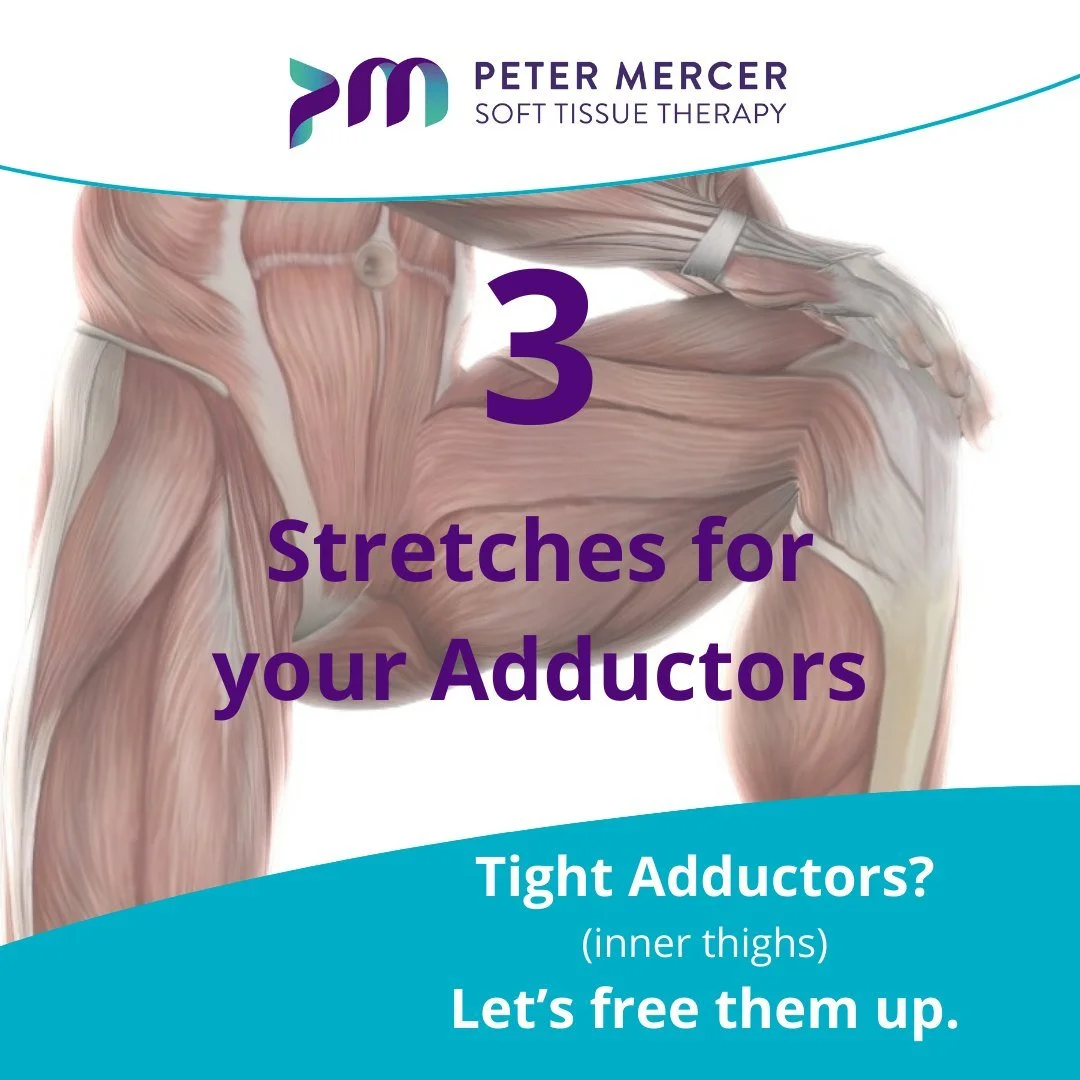 Inner thigh (adductor) tightness is common in runners and active people &mdash; especially with increased training loads.

These 3 stretches can help improve hip comfort and reduce tension.

Quick tip:
Stretch gently and stay relaxed. Consistency bea