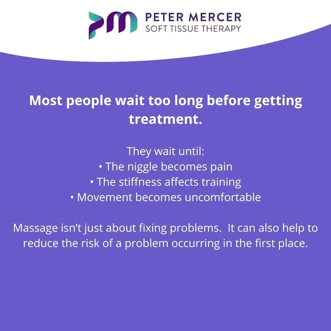One thing I see often in clinic is people waiting until something becomes painful before seeking treatment. But massage and soft tissue therapy can also play an important role in maintenance and risk reduction.

Helping to:
✔ reduce tension
✔ support