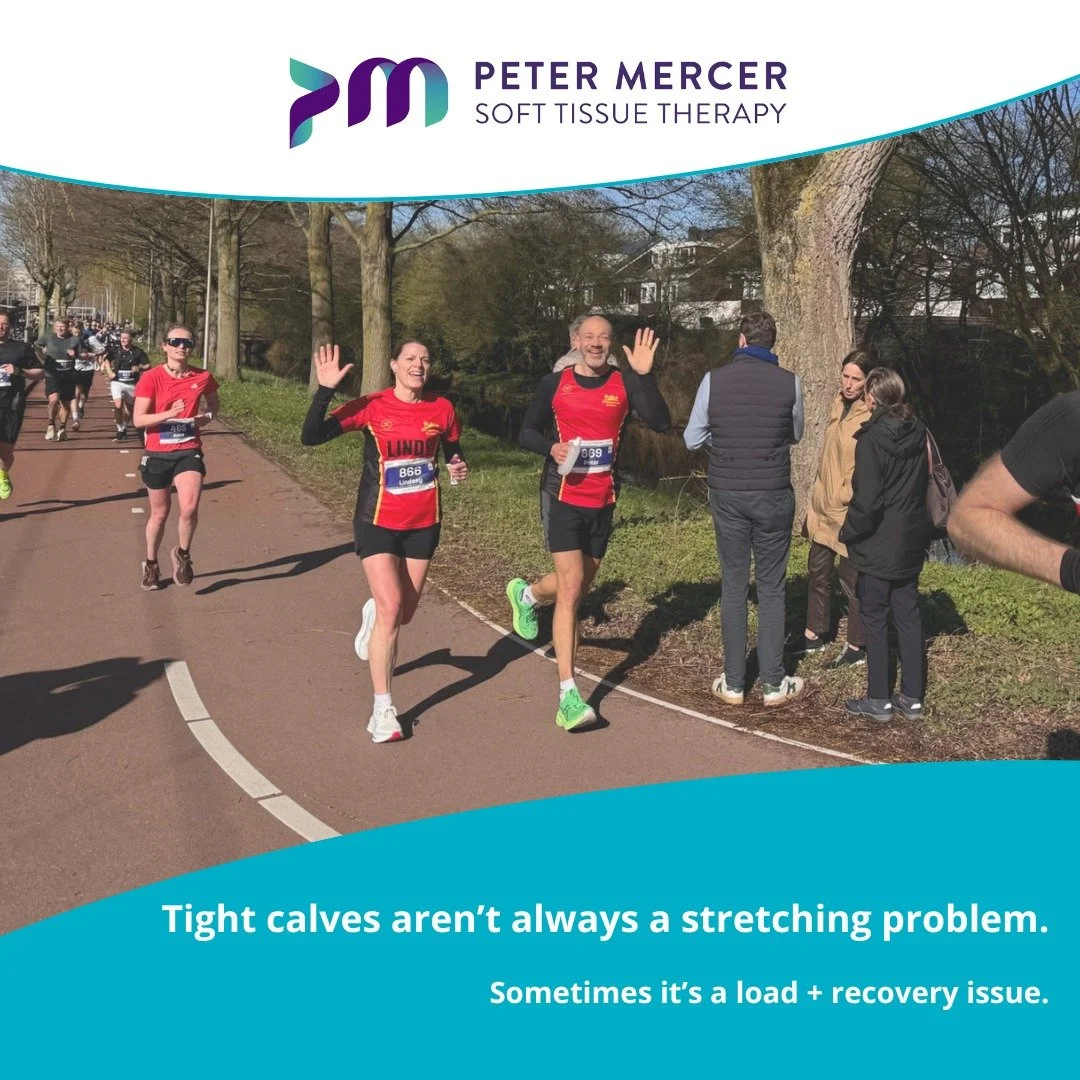 If your calves always feel tight &mdash; especially if you run &mdash; it&rsquo;s not always about needing more stretching.

Often it&rsquo;s about:
&bull; training load
&bull; recovery between sessions
&bull; how your body is coping overall

Stretch