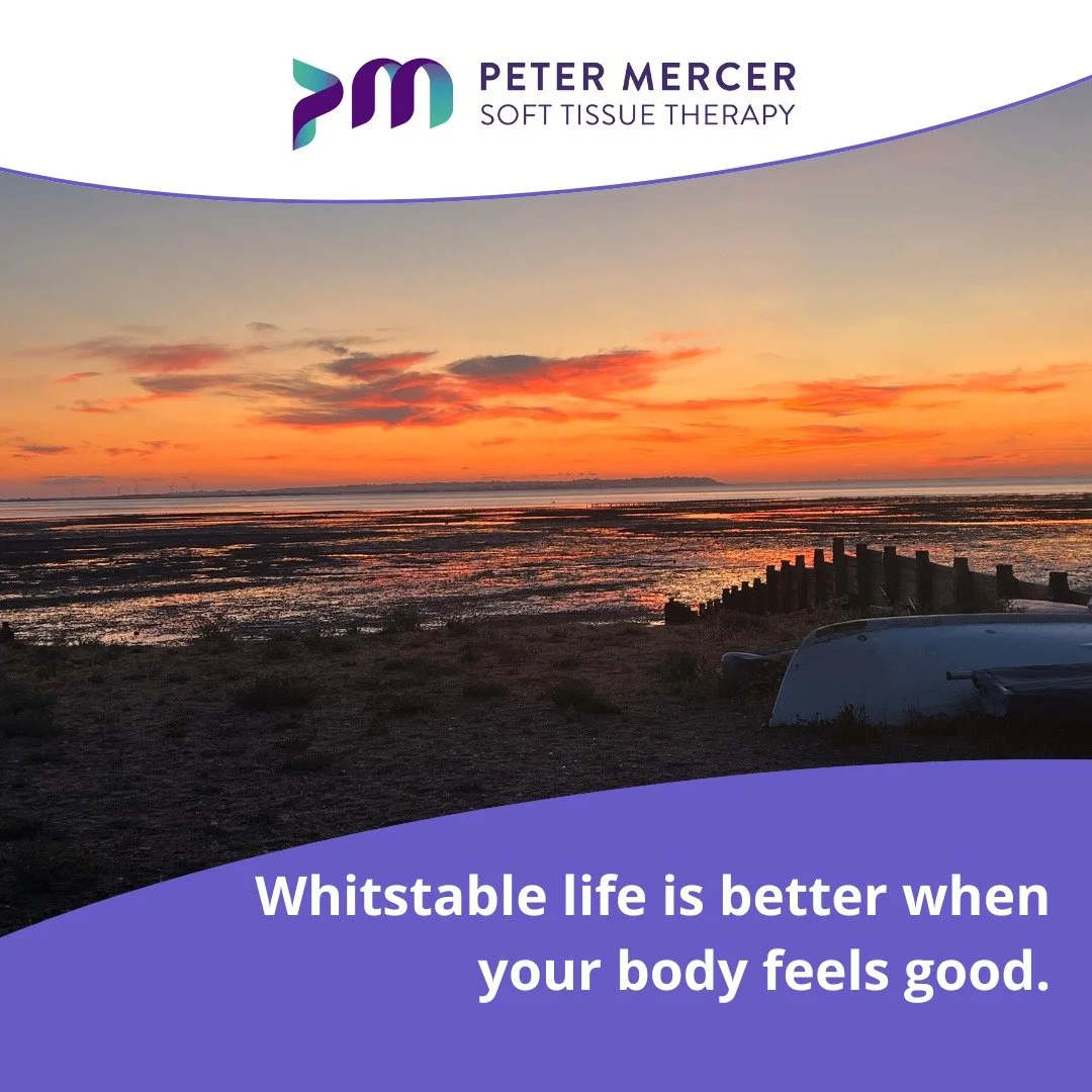 Sea swims, long walks, gym sessions, running, paddleboarding, gardening&hellip;
Living somewhere like Whitstable means being active is part of life for a lot of people.
But tightness, stiffness and stress can creep in quietly over time.

Treatment ca
