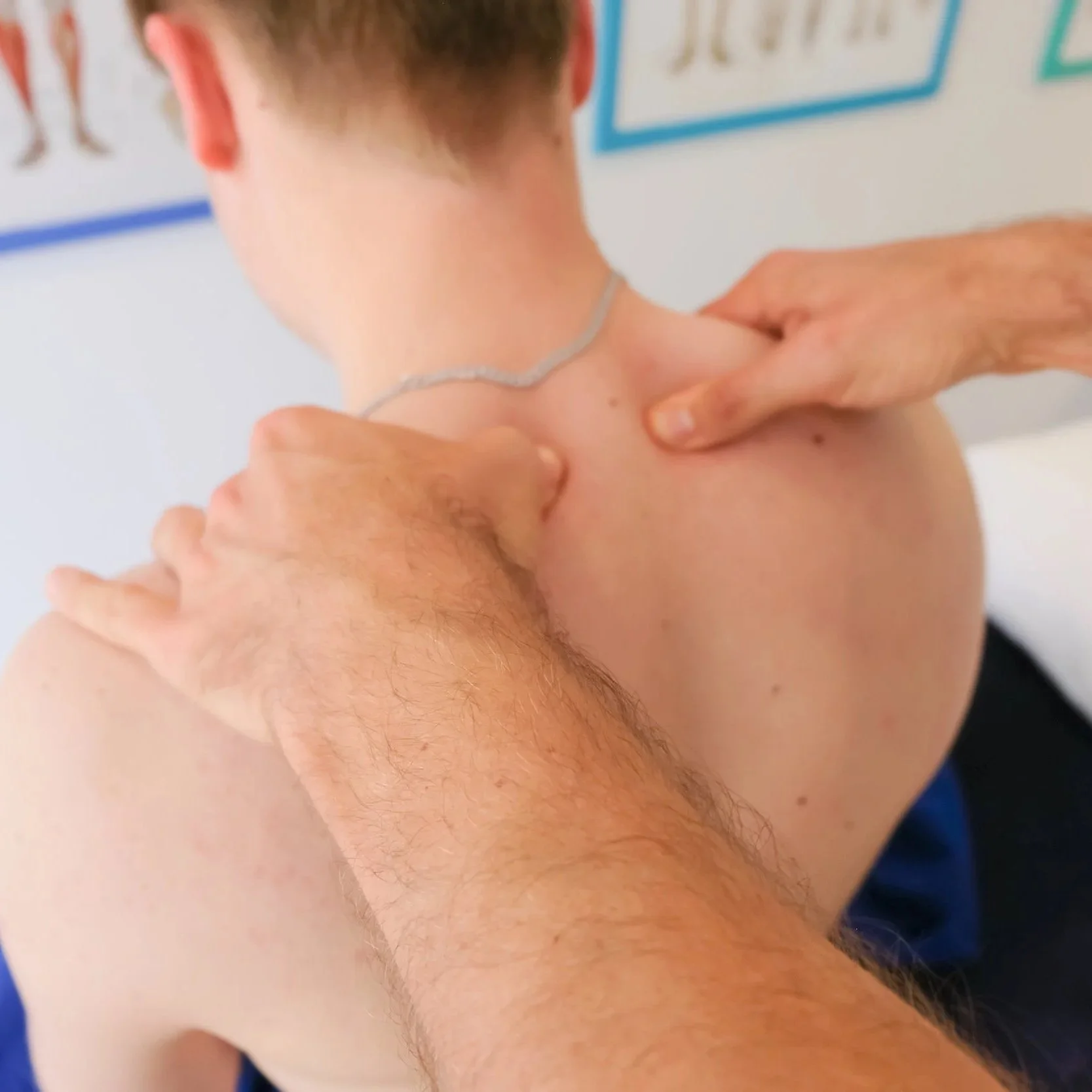Peter Mercer giving a sports massage