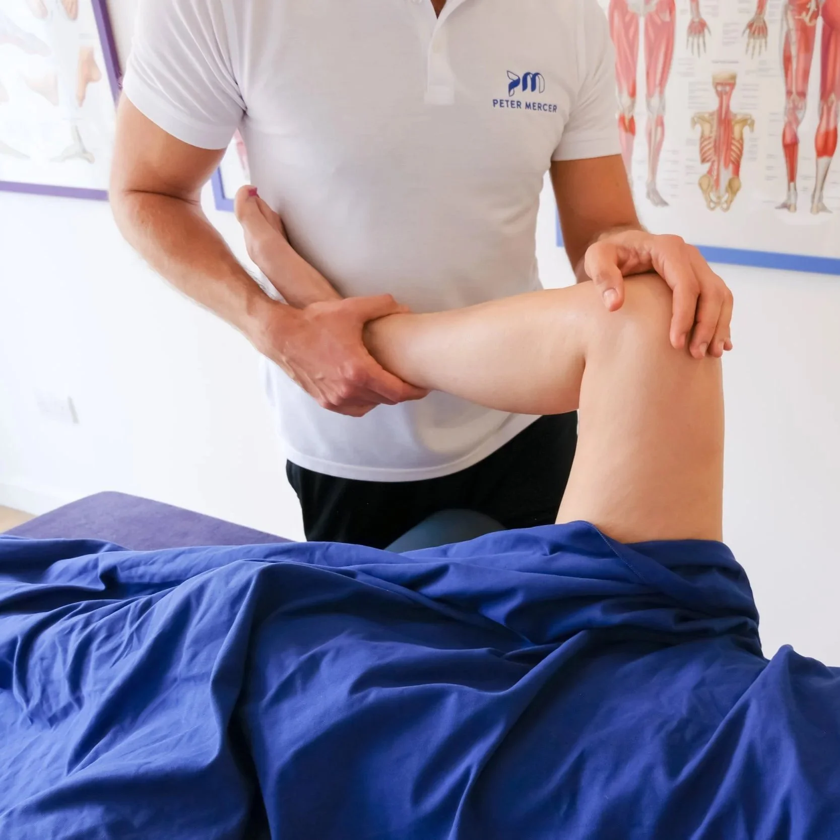 Peter Mercer giving a sports massage