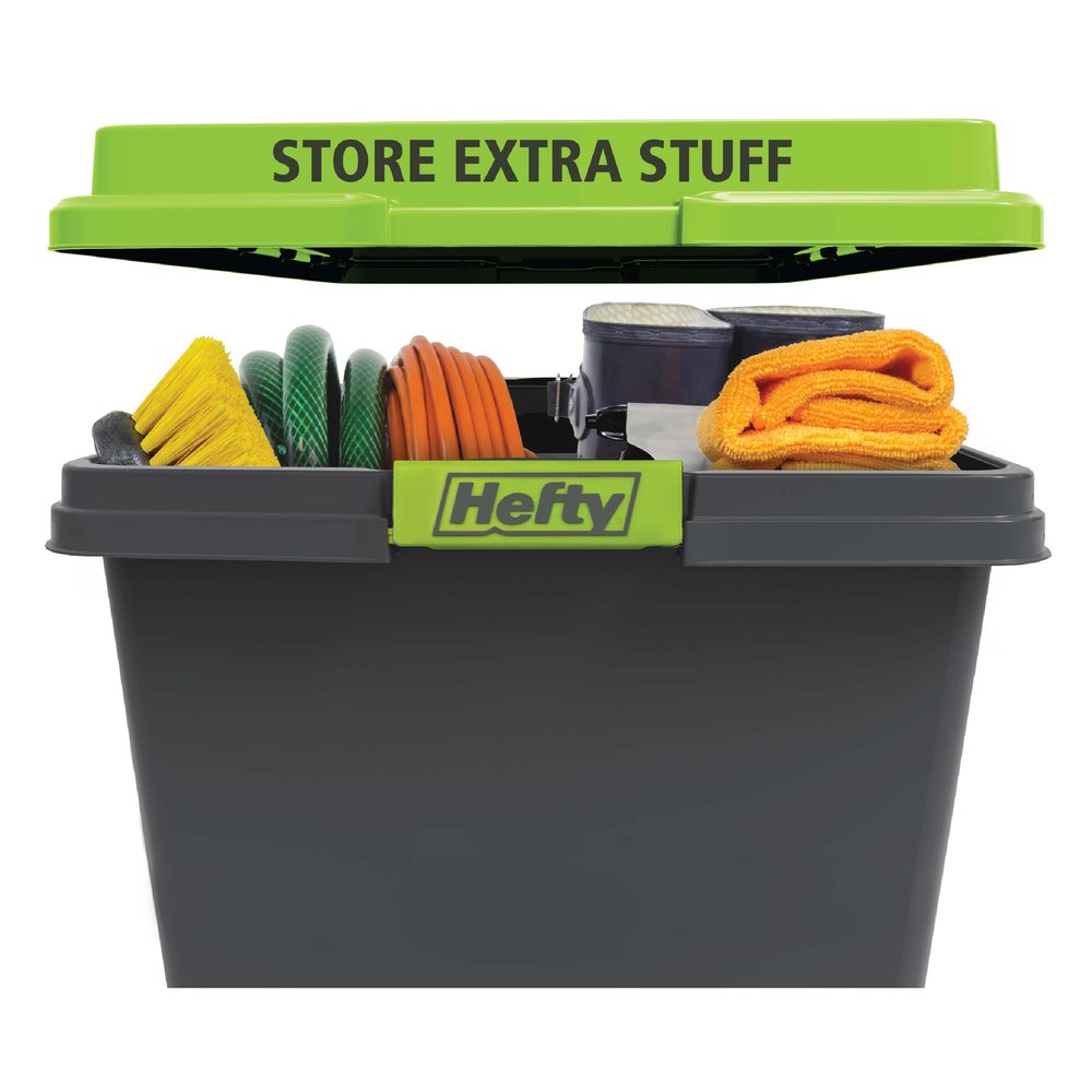 Hefty 18qt Plastic Storage Bin with HI-RISE Stackable Lid