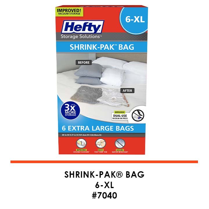 Hefty Shrink Pak 6 XL Vacuum Storage Bags