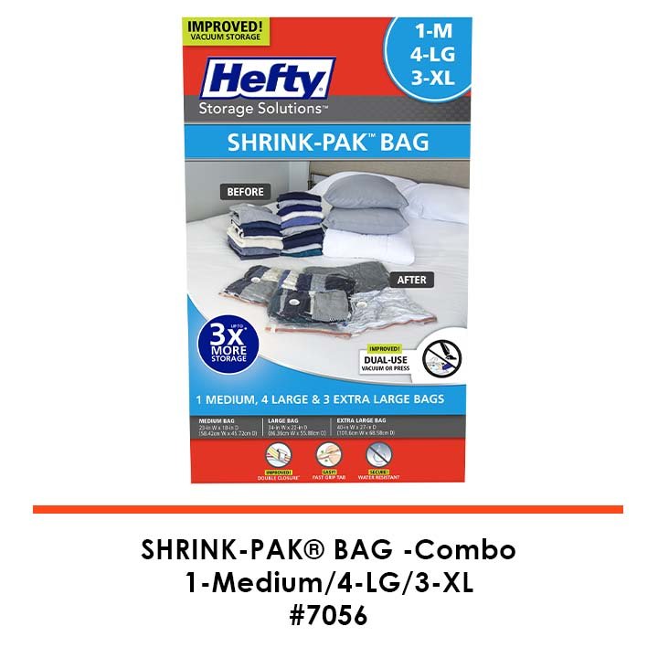 Hefty SHRINK-PAK 4 XL Vacuum Storage Cubes 