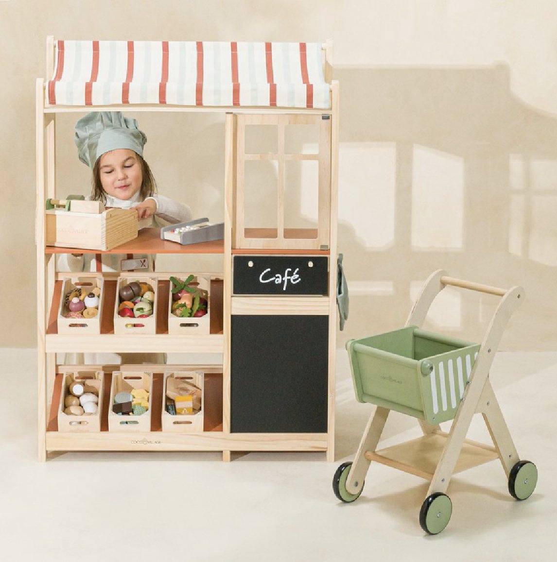 Wooden Play Market Stand