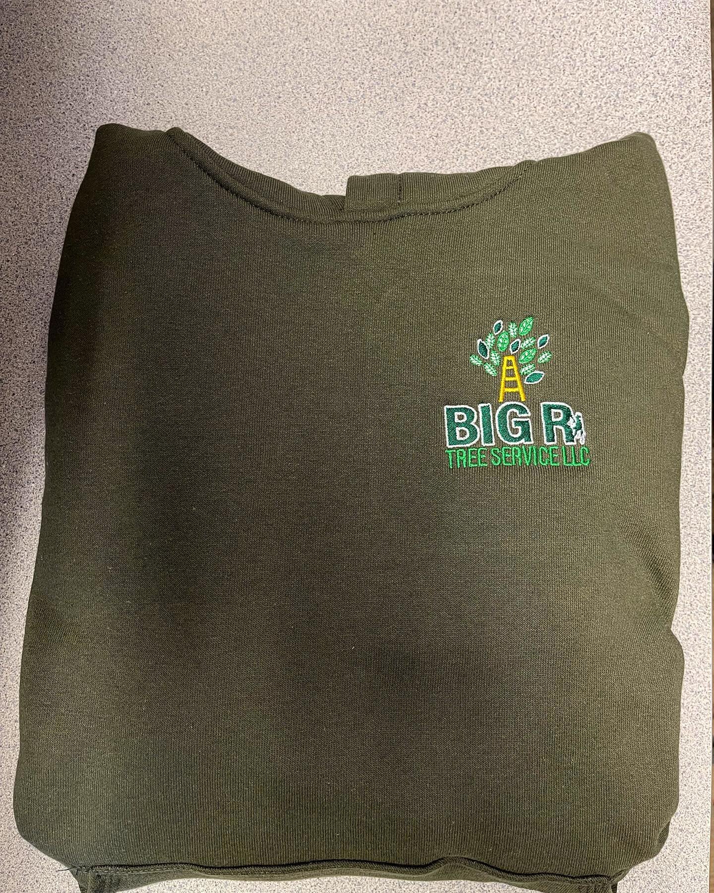 Embroidery done on the front &amp; back ! @bigrtreeservice 👌
