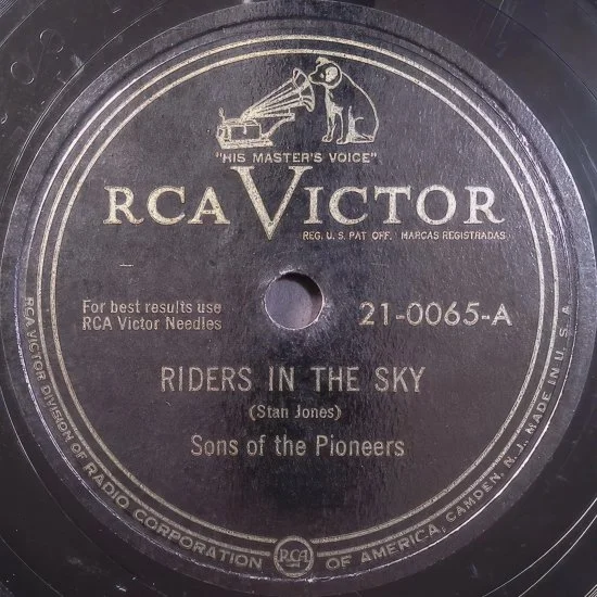 Label from the Sons of the Pioneers' 1949 RCA Victor recording of "(Ghost) Riders in the Sky'."