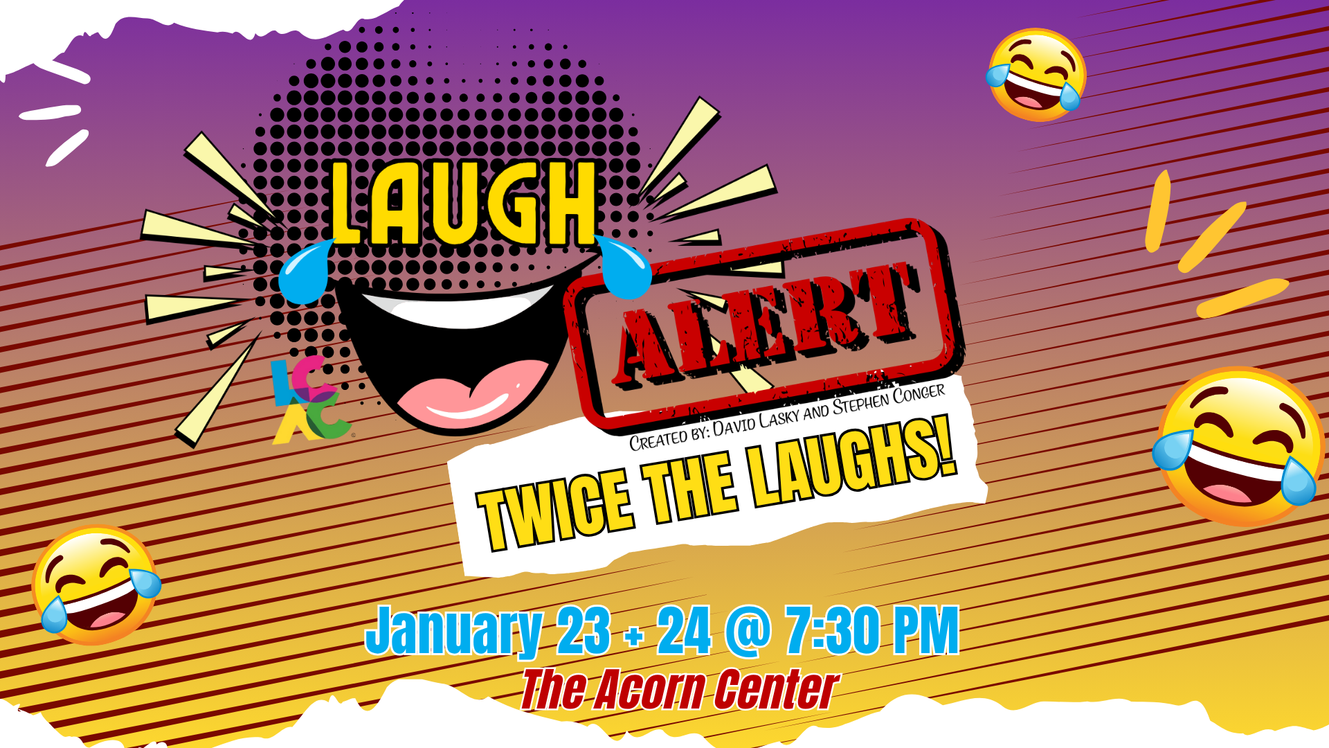 <span class="sqsrte-text-color--accent">LAUGH ALERT! - Twice the Laughs!</span>