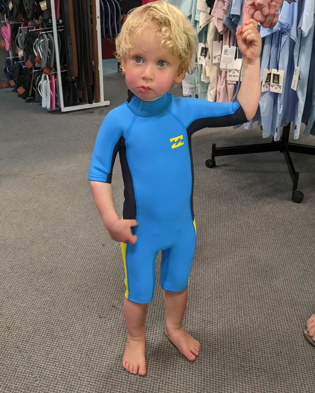 We start our water babies young at Phillip Island ...Sam looking ready to hit the waves such a beautiful boy . #surf # funinthesun #surfmud  #nalasblockout #waves #phillipisland