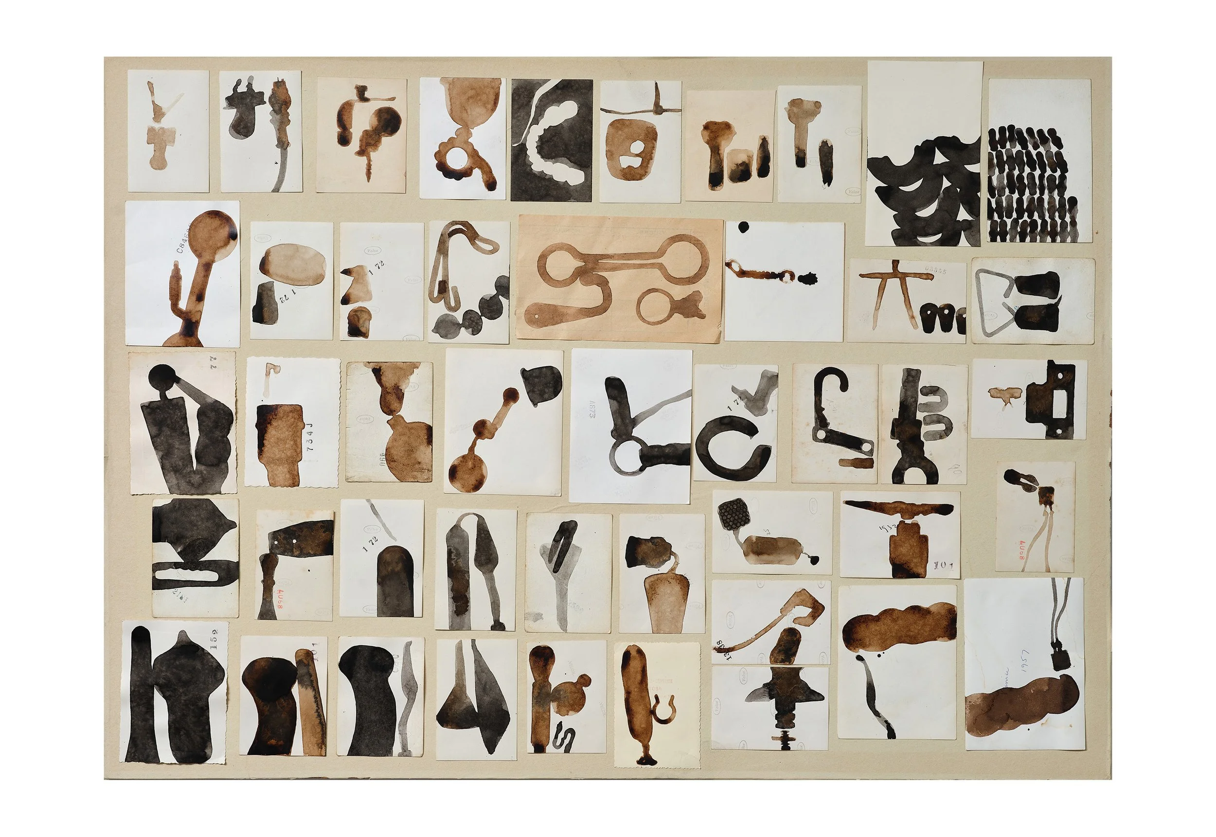 Comms Devices 1, 2023, ink and collage on board, 60.5 x 81.5cms photo: Article Studio