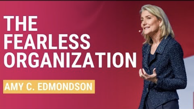 Amy C Edmondson during her Ted Talk about The Fearless Organization