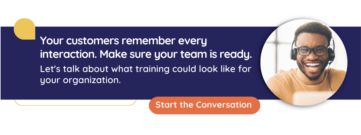 Customer service professional smiling