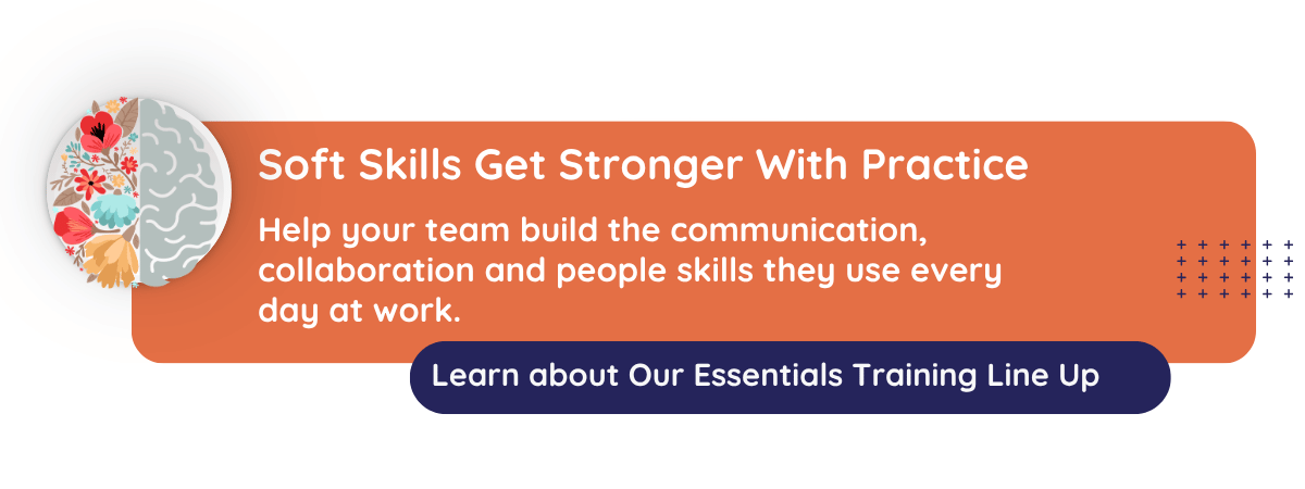 Graphic speaks to CultureAlly's Essentials Workplace Soft skills training