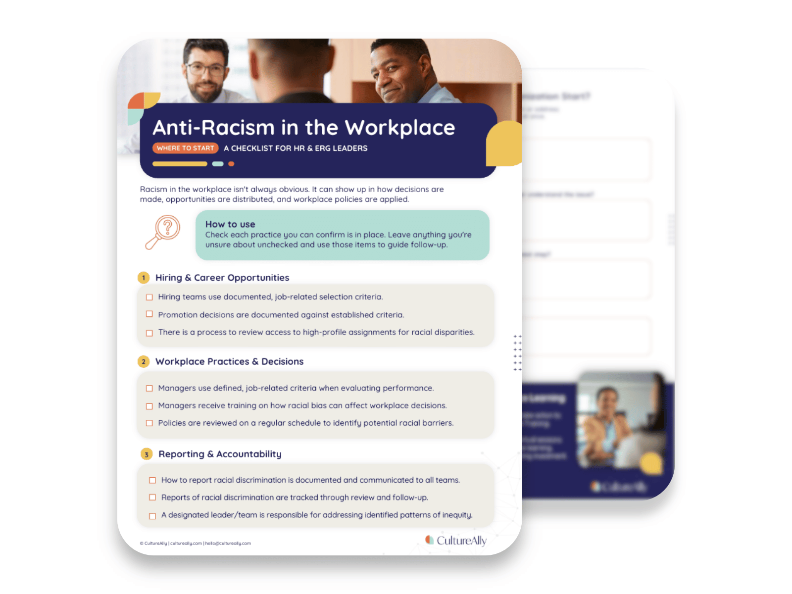 Image of CultureAlly free resource: Anti-Racism in the workplace