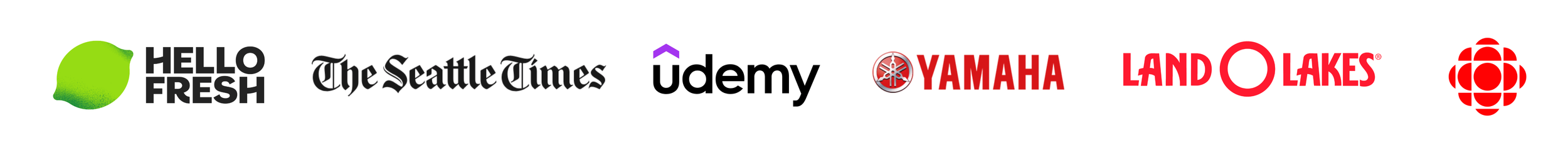CultureAlly Customer logos: HelloFresh, The Seattle Times, udemy, Yamaha, Land O Lakes, CBC