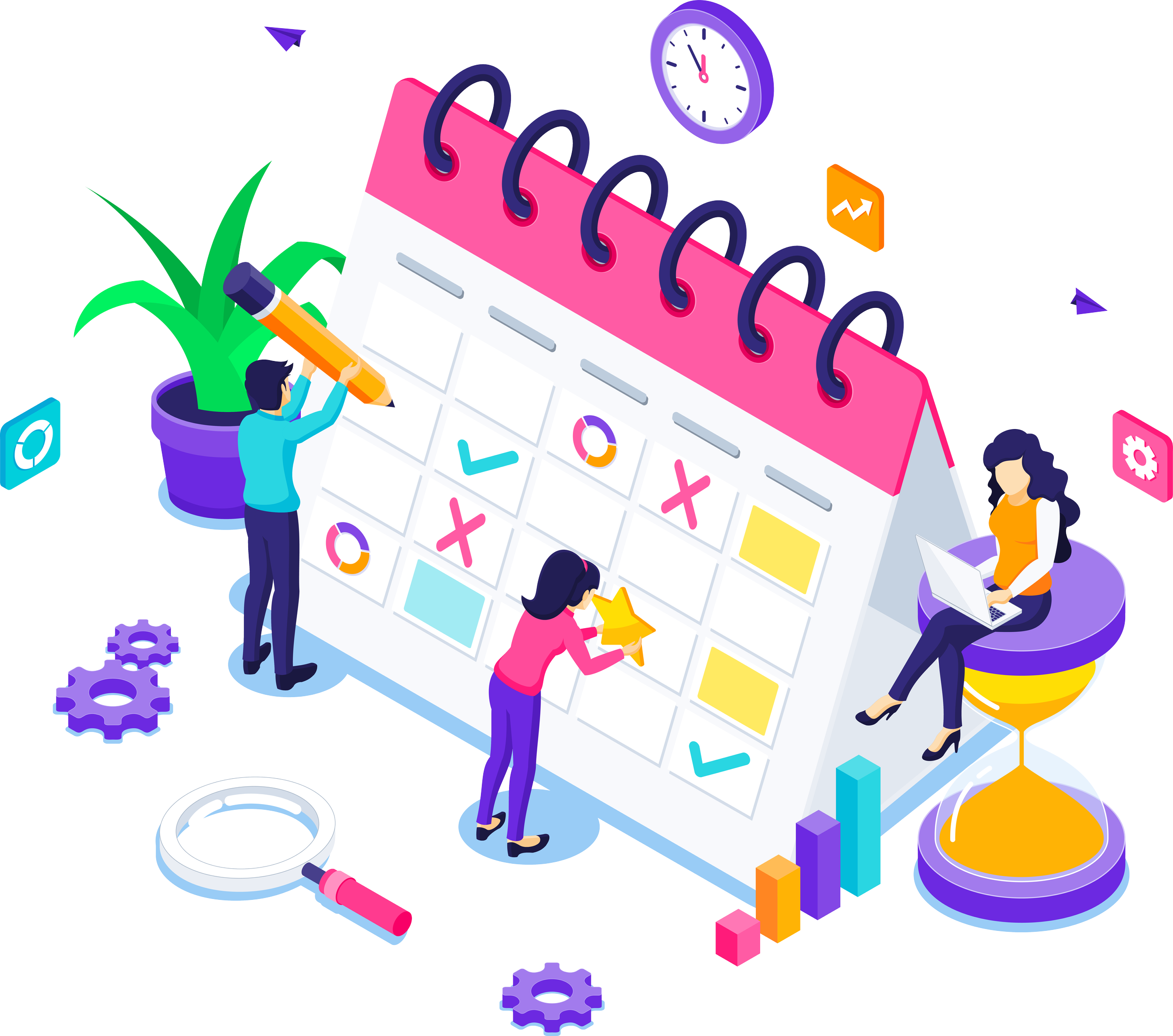 Graphic illustration of a Calendar